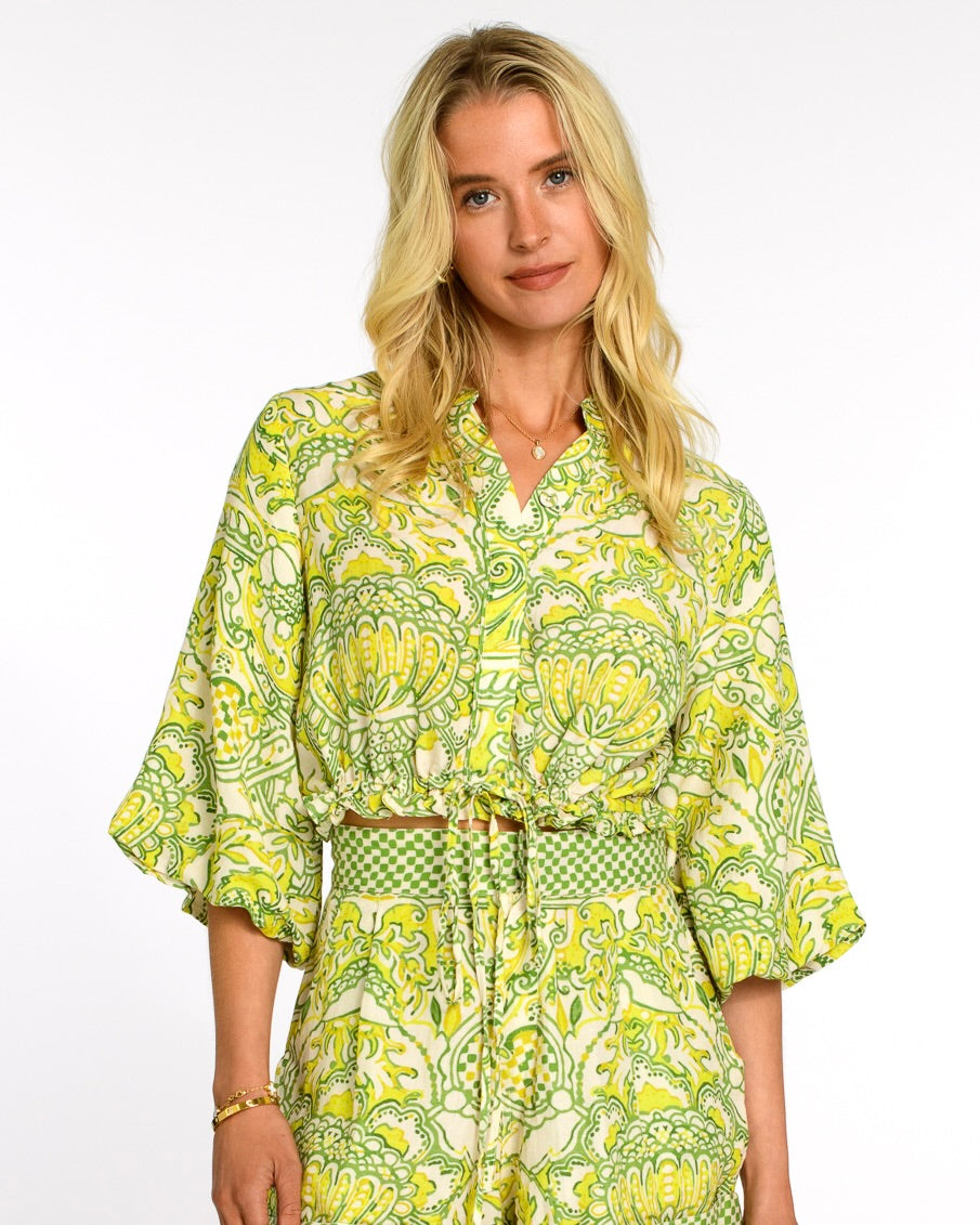 Maeve Top in Damask Limeade