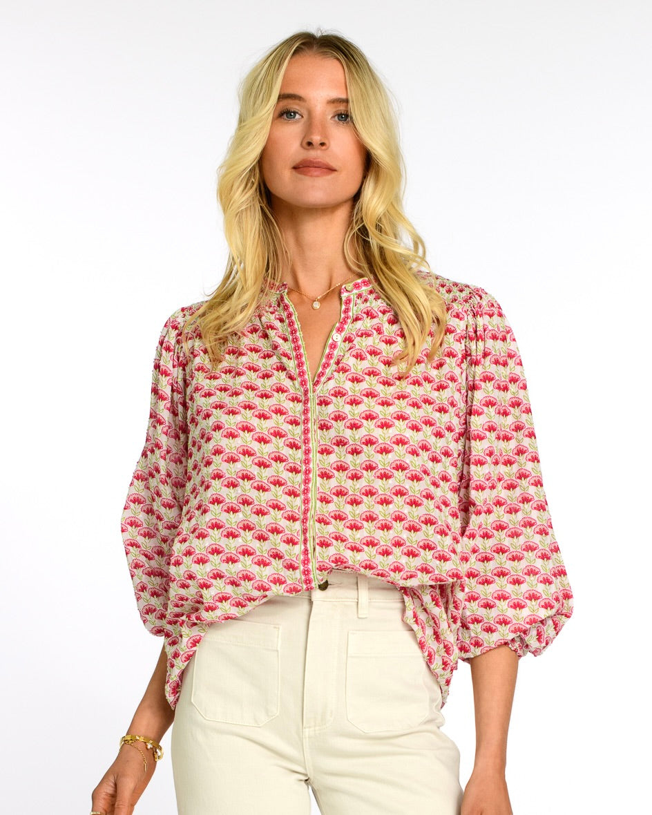 Emily Top in Fan Flower