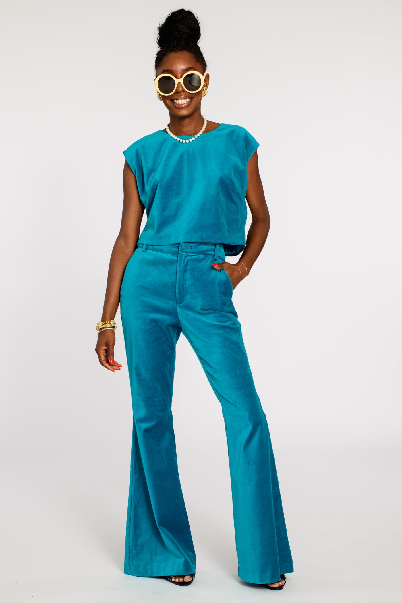 Jackie Top in Turquoise – Elizabeth Ackerman Designs, LLC