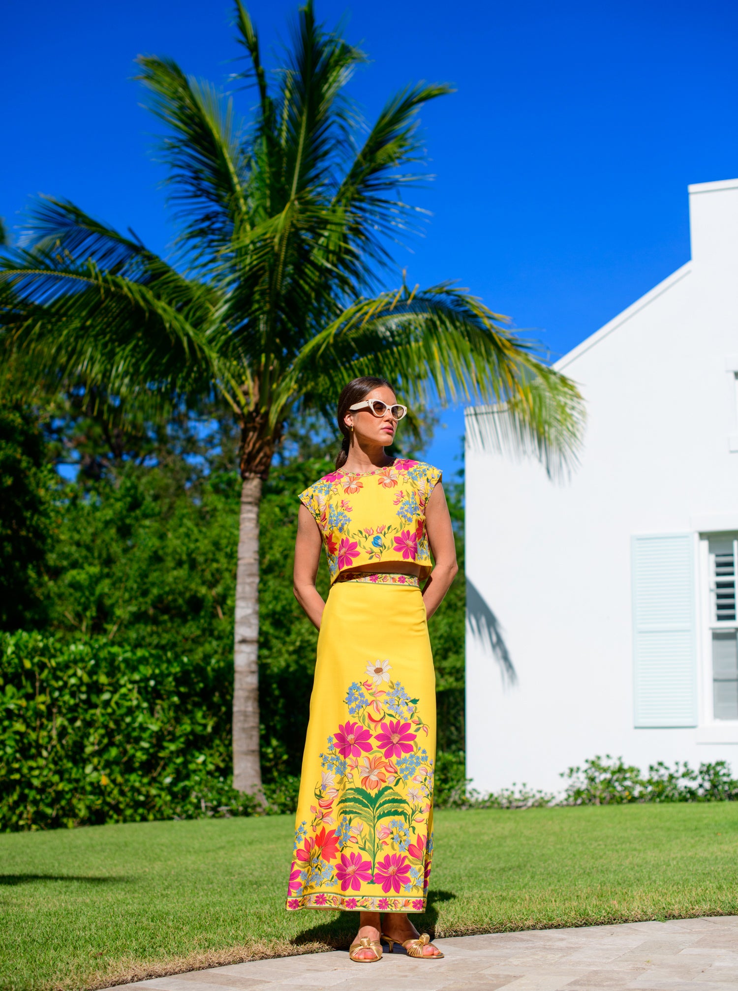 Jackie Top in Tapestry Yellow