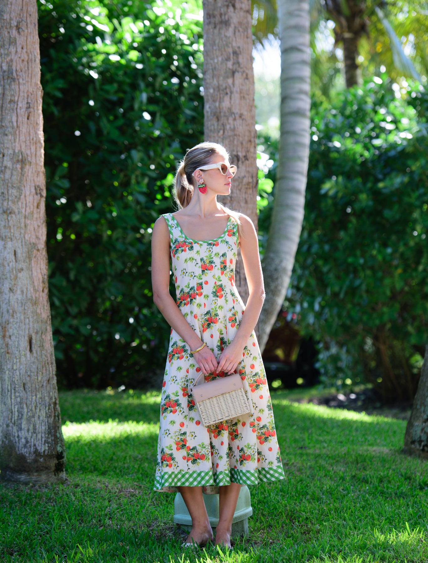 Alice Dress in Strawberry Garden