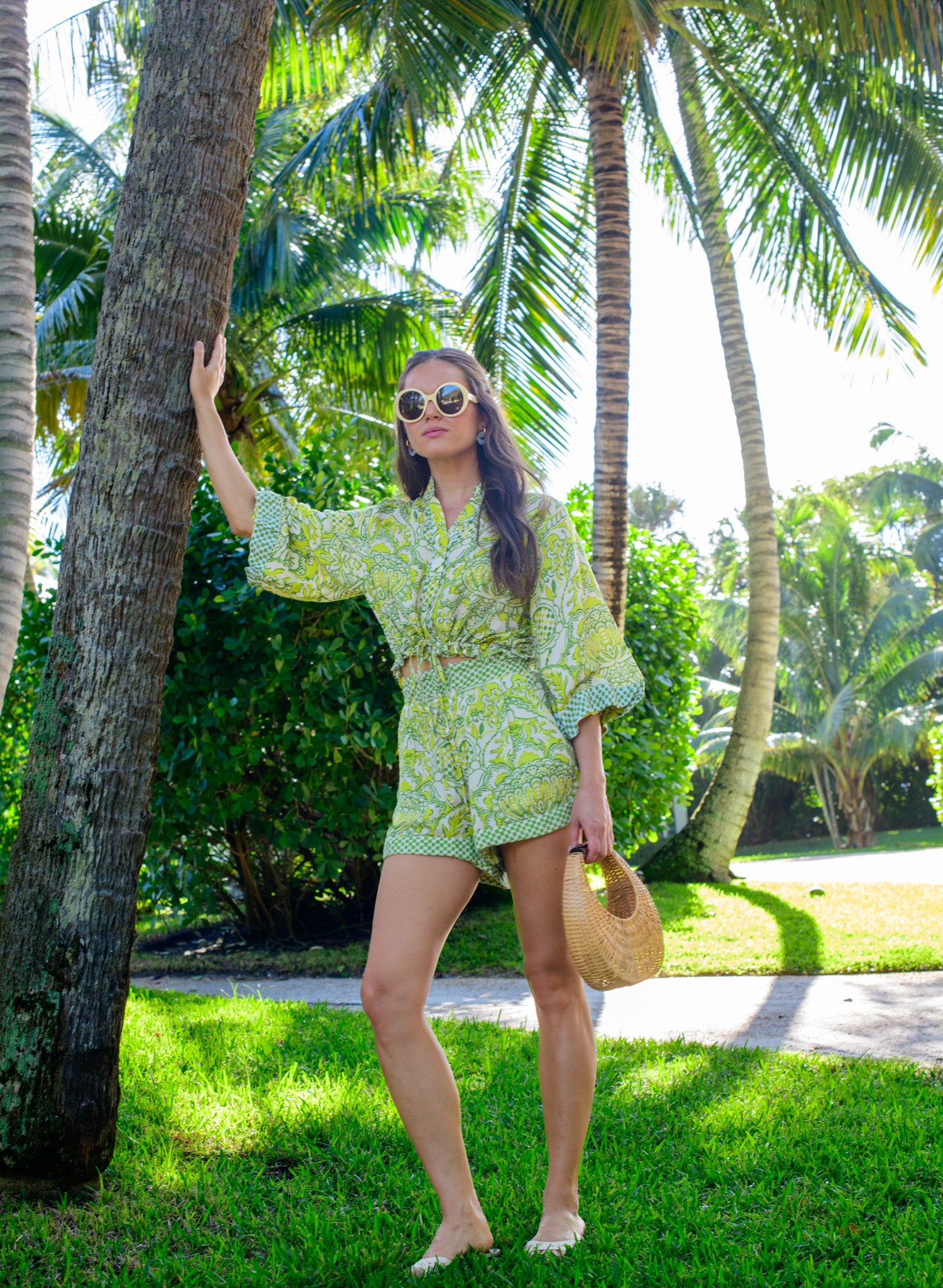 Maeve Top in Damask Limeade