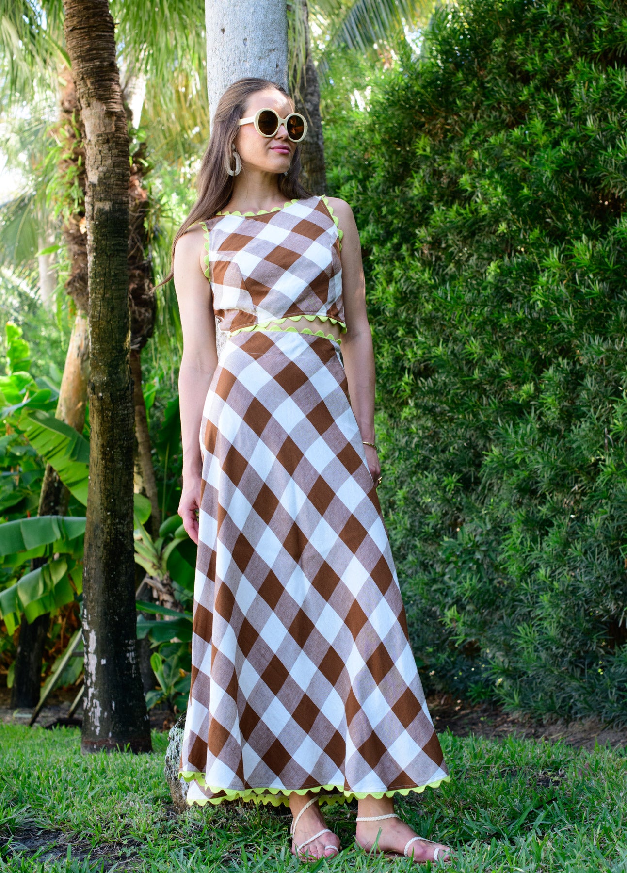 Anita Skirt in Brown Gingham