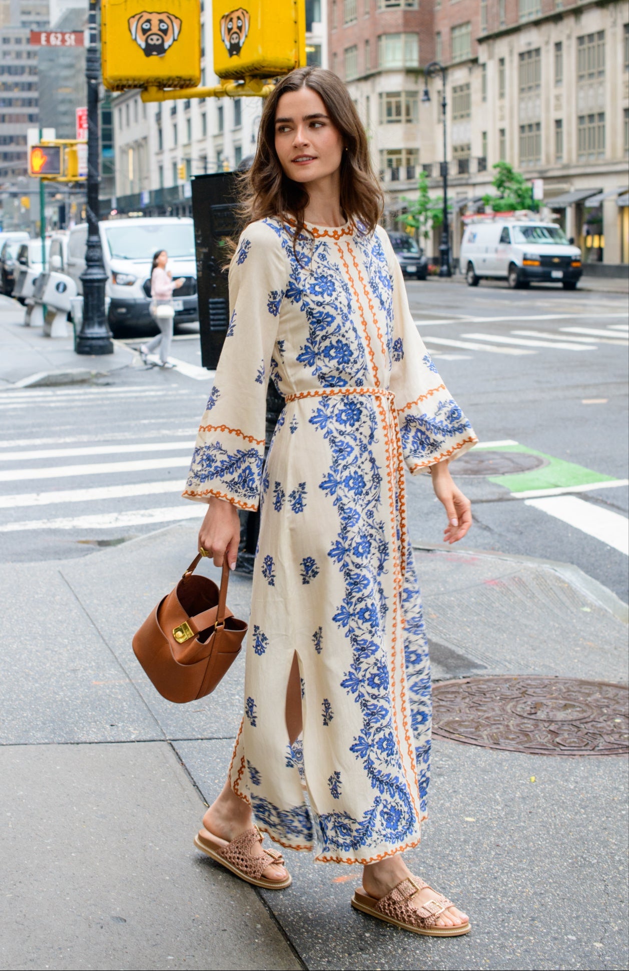 Bell Sleeve Tess Dress in Handkerchief Ivory