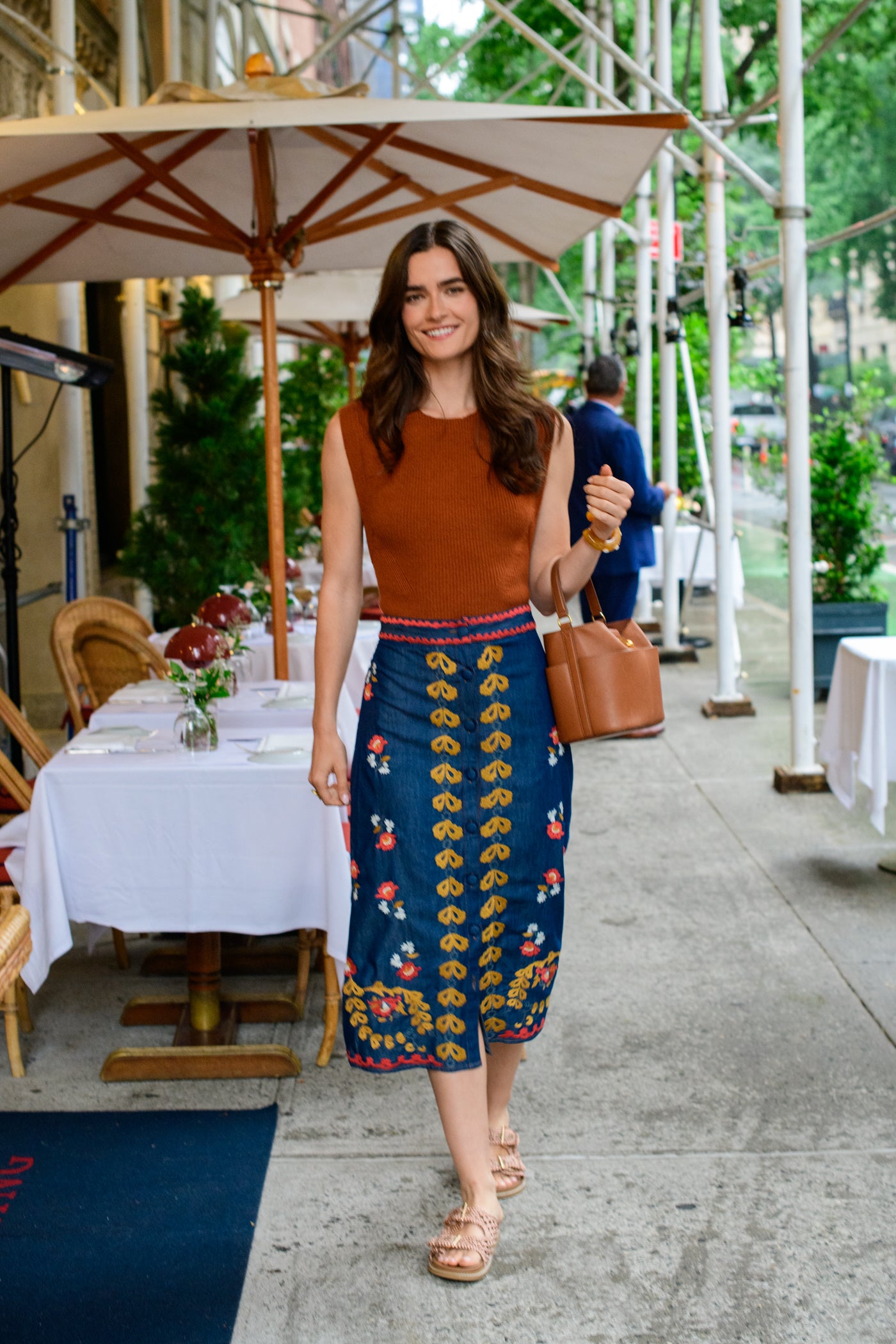 Heather Convertible Sweater in Amber
