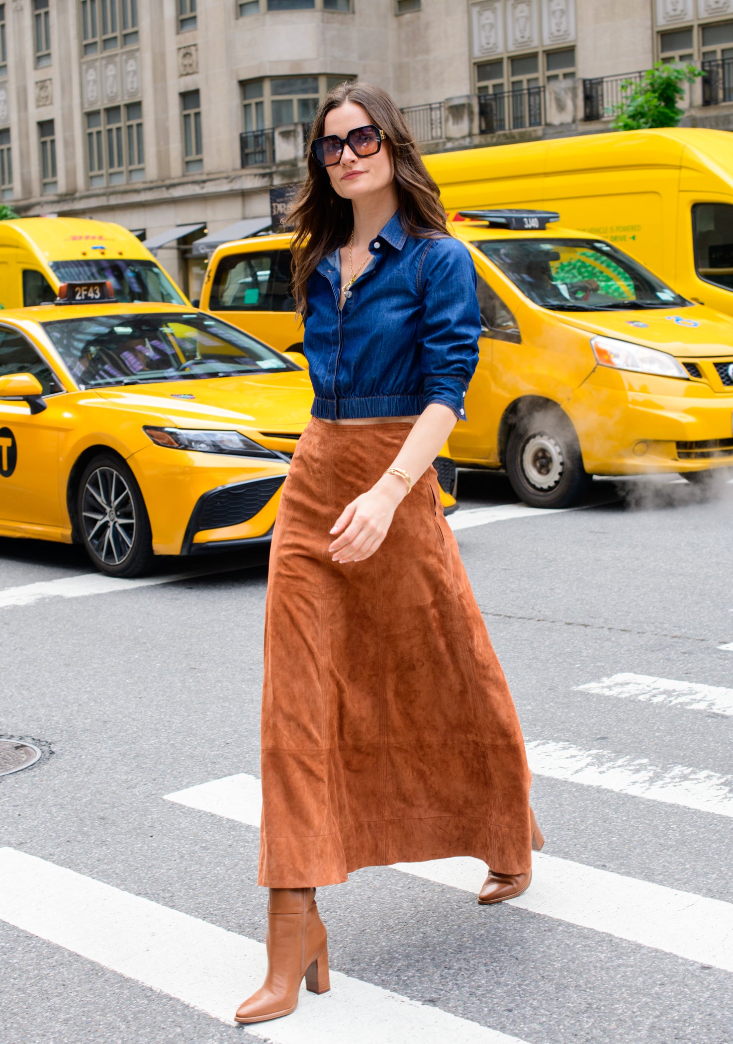 Anita Skirt in Goat Suede
