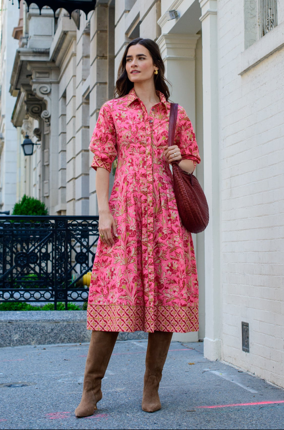 Carter Dress in Grandeur Cherry