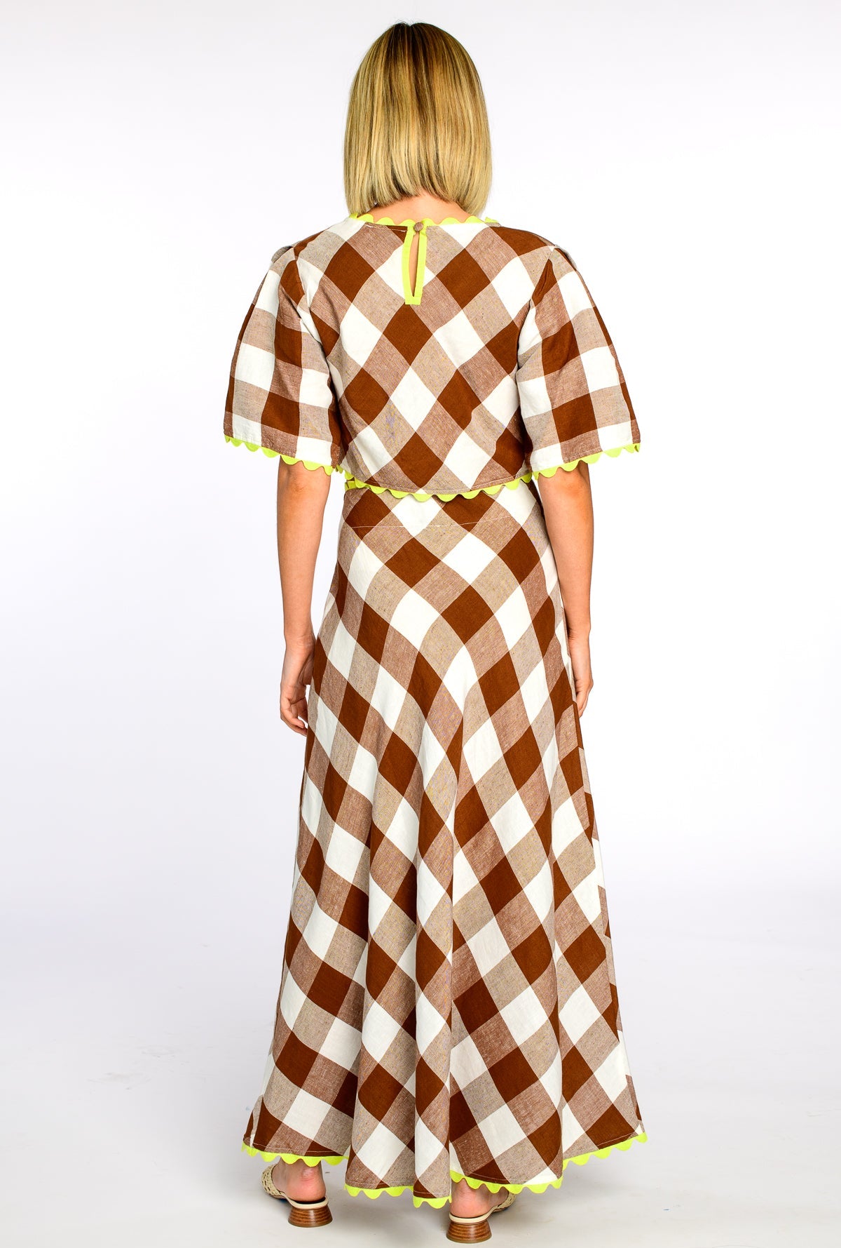 Anita Skirt in Brown Gingham