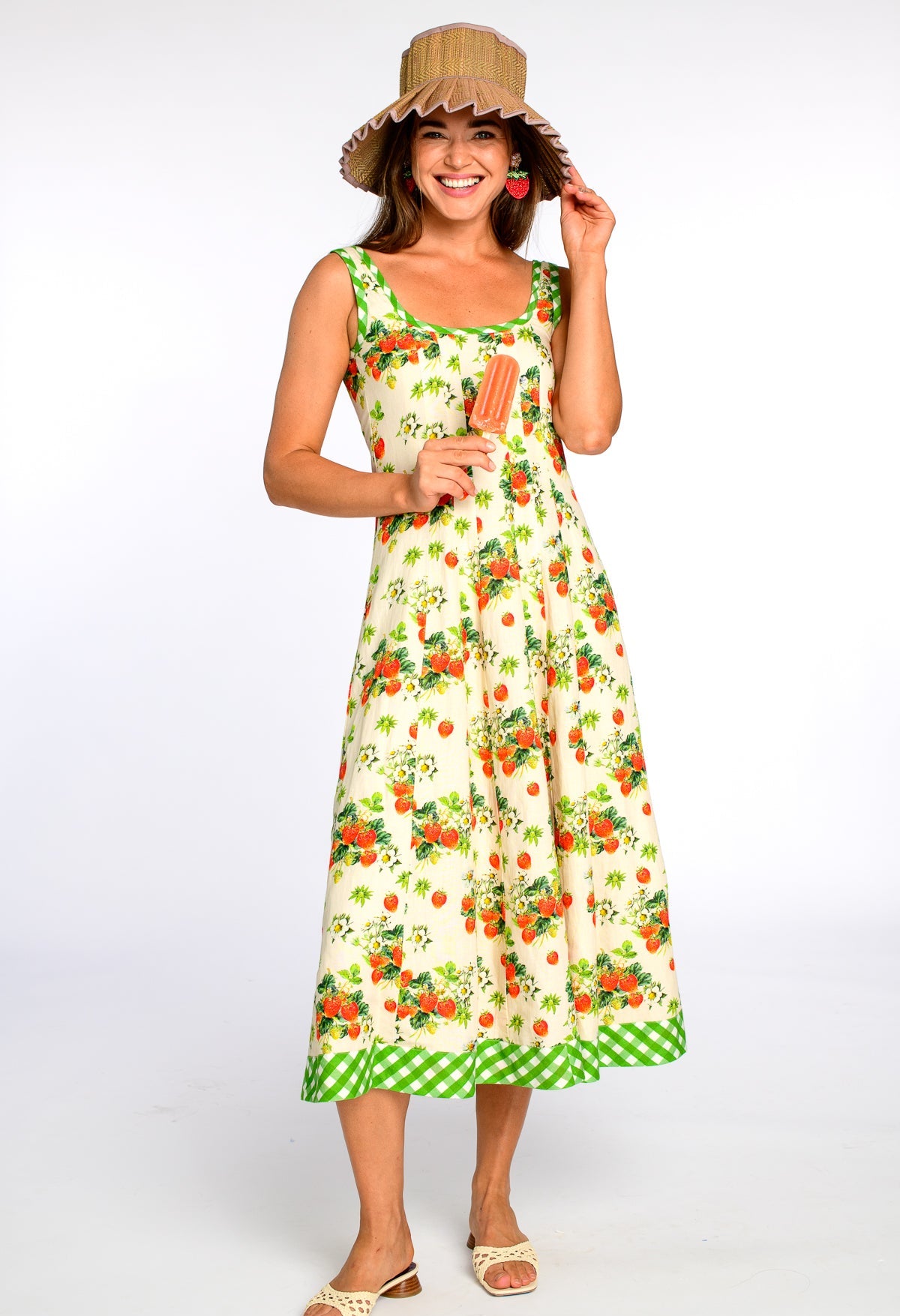Alice Dress in Strawberry Garden