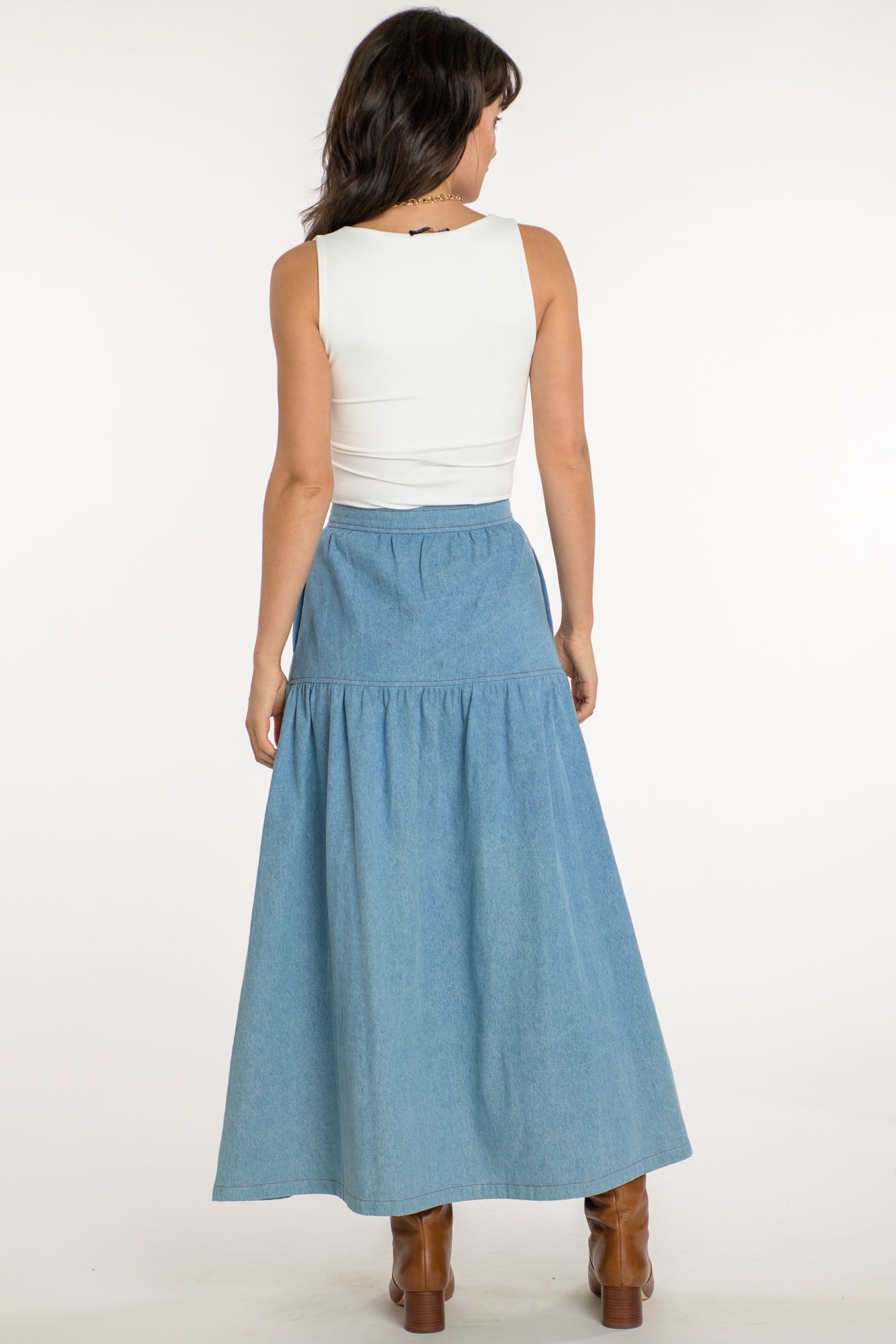 Phoebe Skirt in Denim