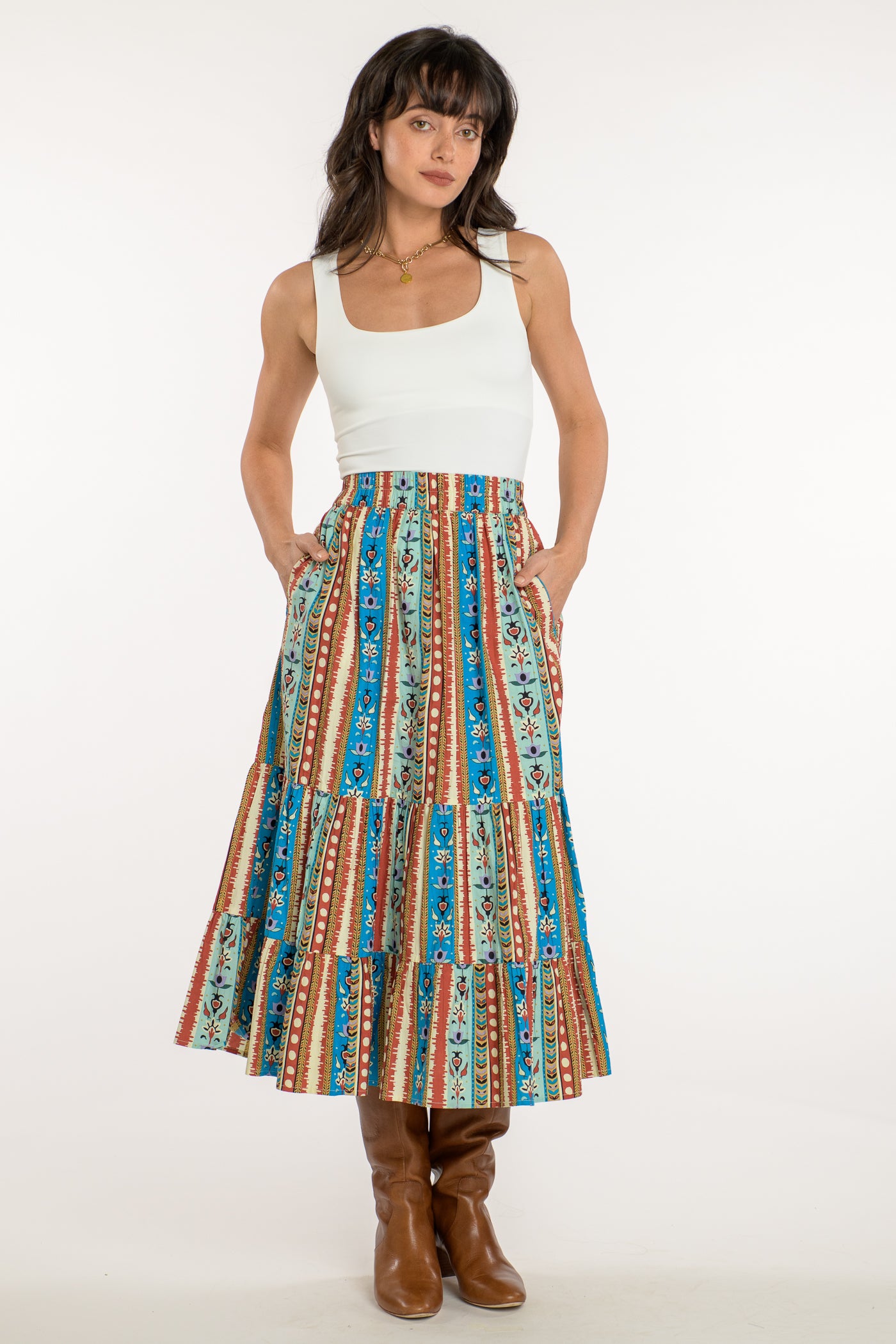 Surrey Skirt in Serape Stripe