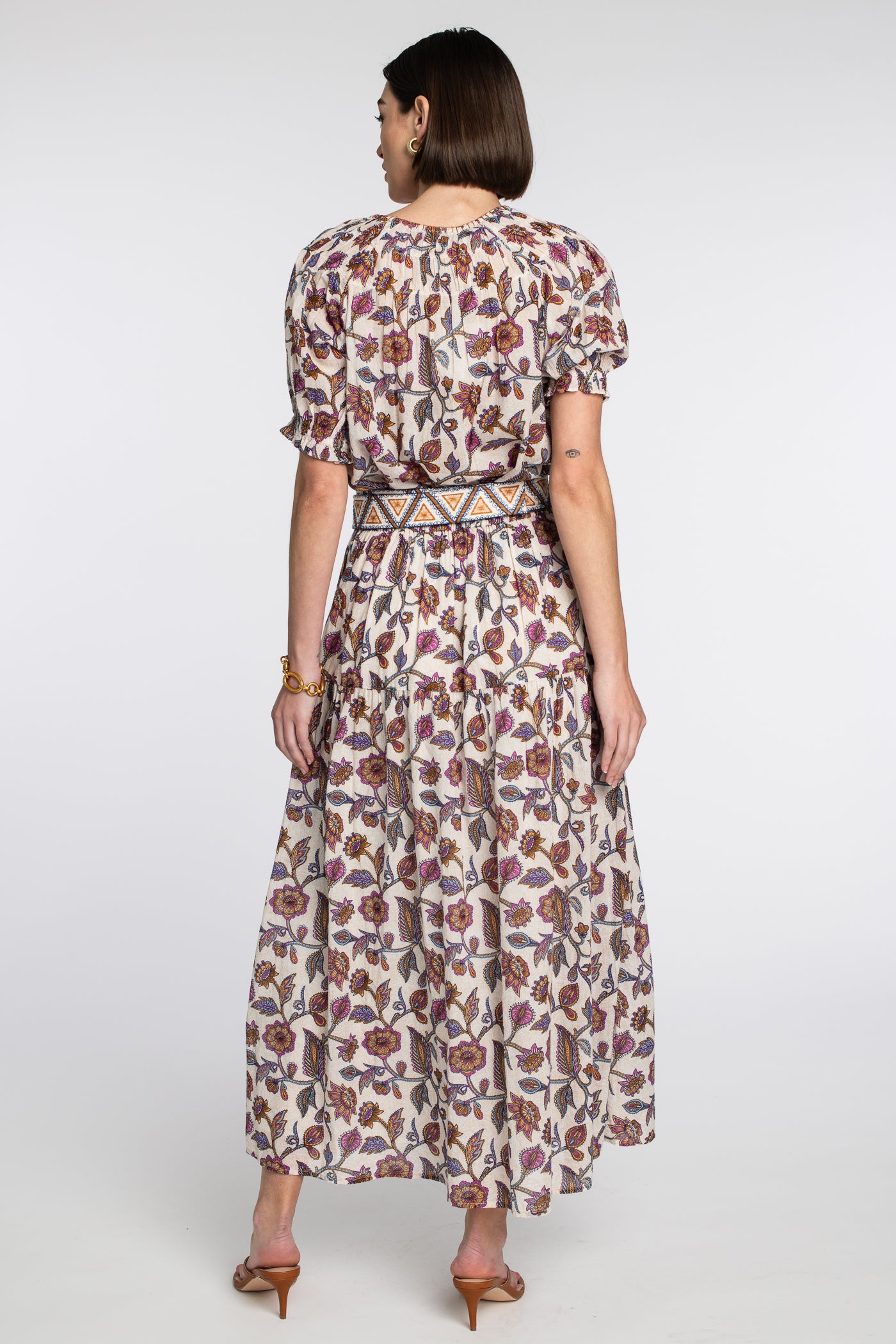 Phoebe Skirt in Cactus Flower Ivory
