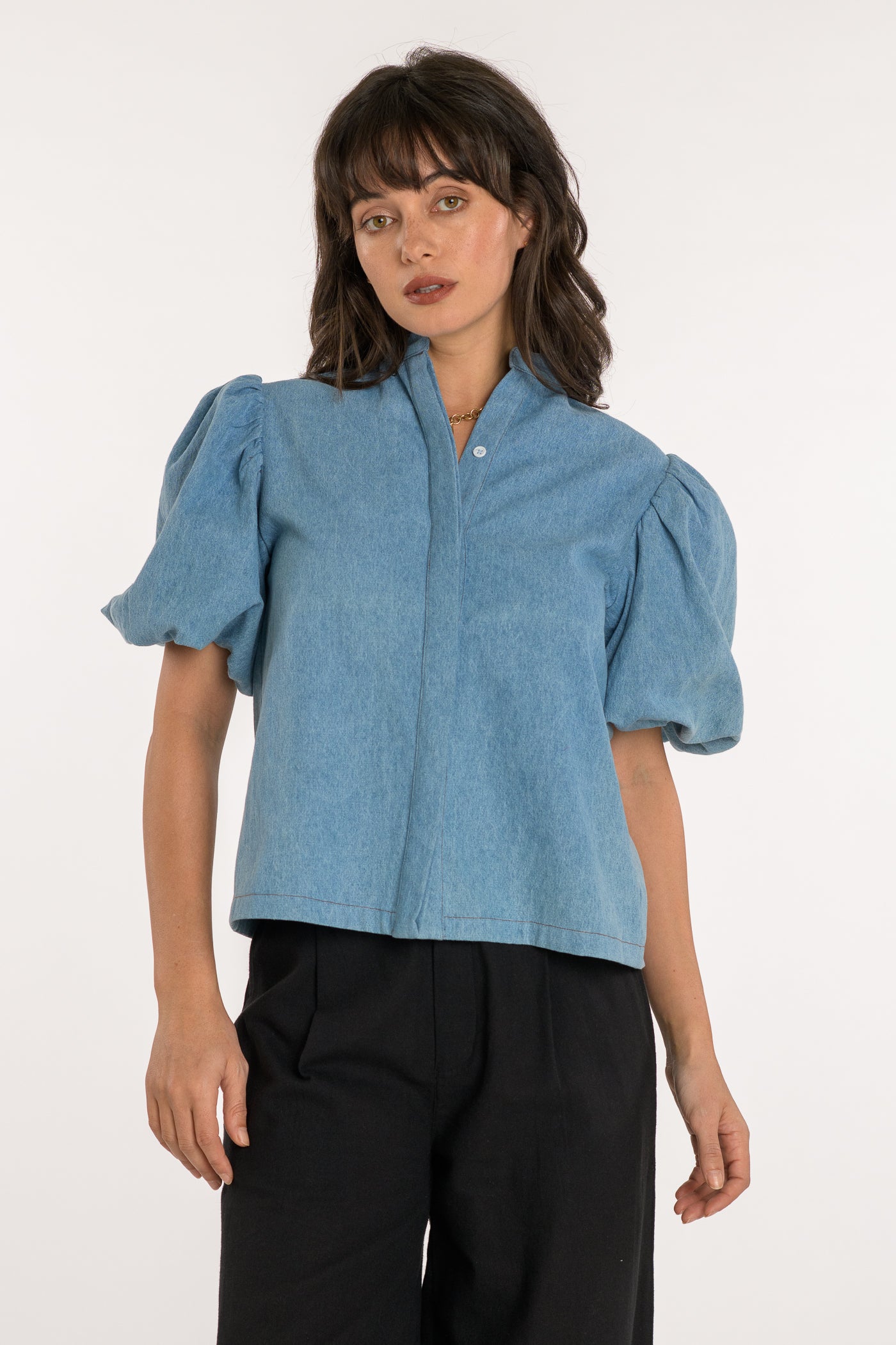 Edie Top in Denim