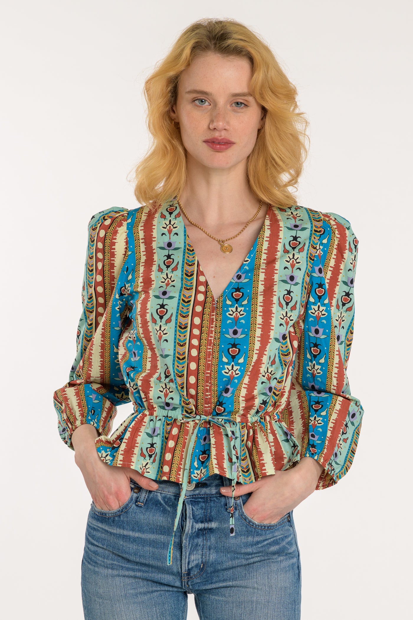 Sloane Top in Serape Stripe