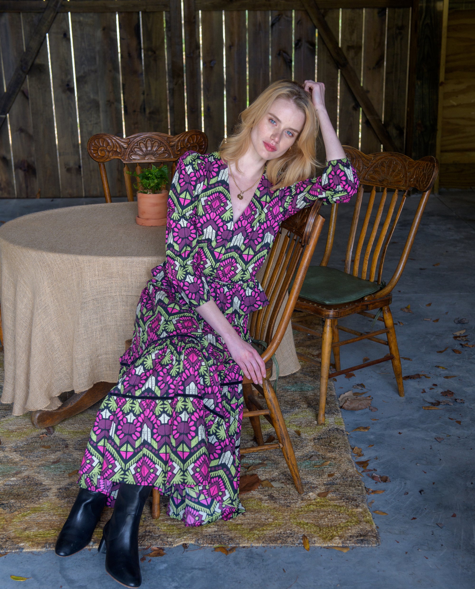 Izzy Skirt Dress in Aztec