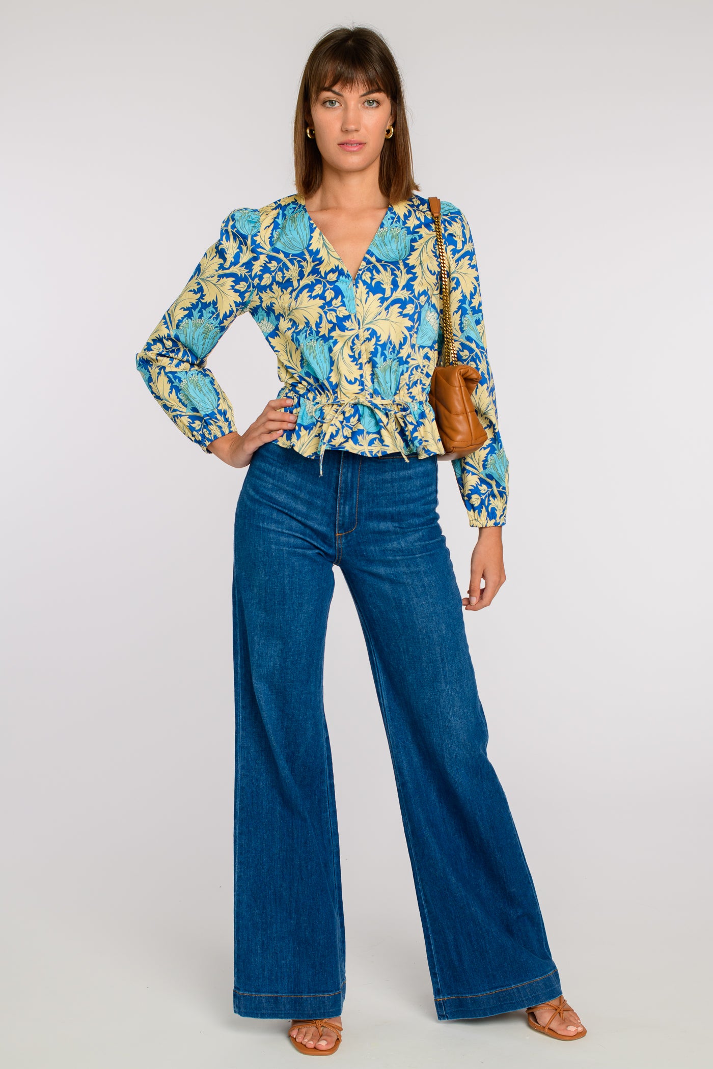 Sloane Top in Damask