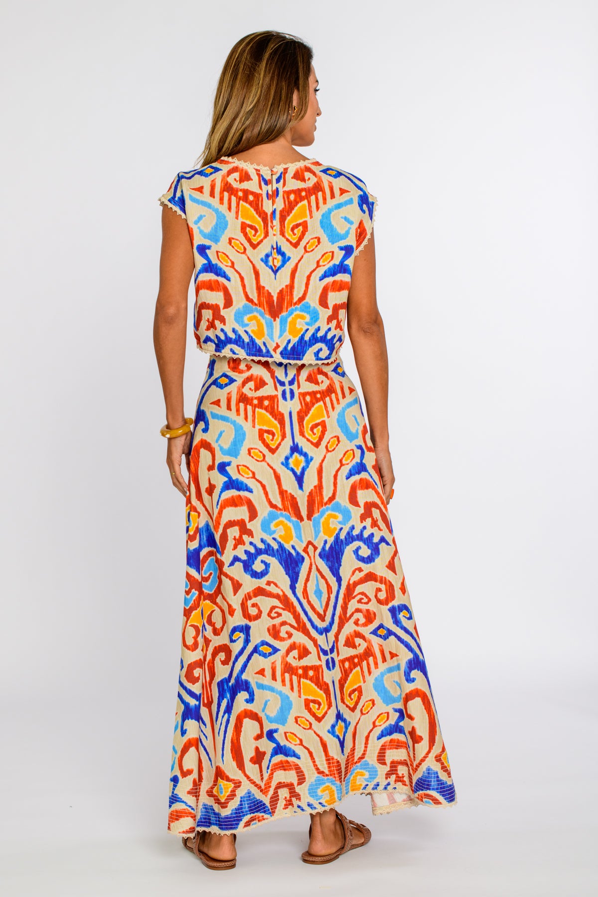Jackie Top in Ikat Multi