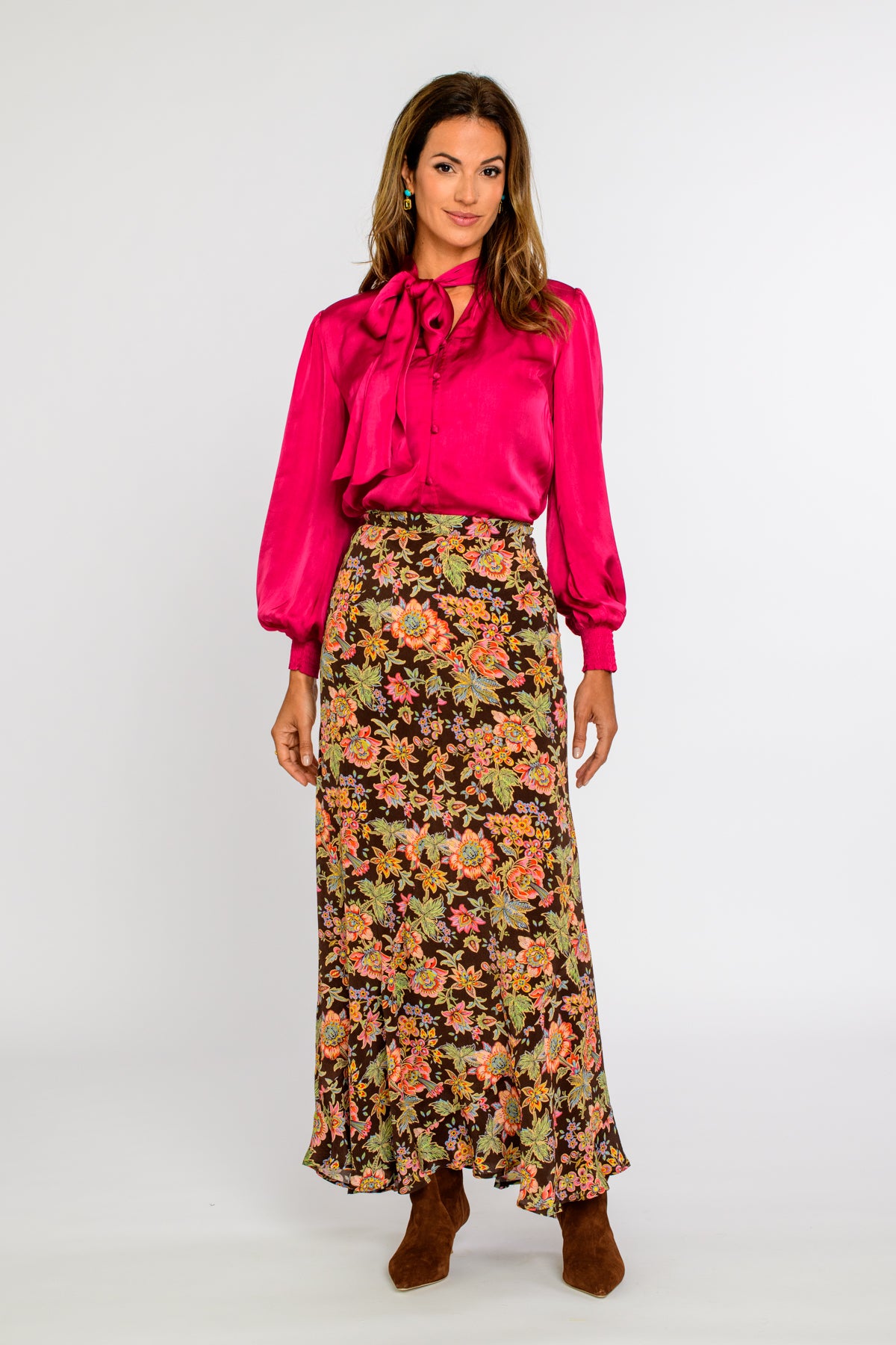 Serena Skirt in Wallflower Brown