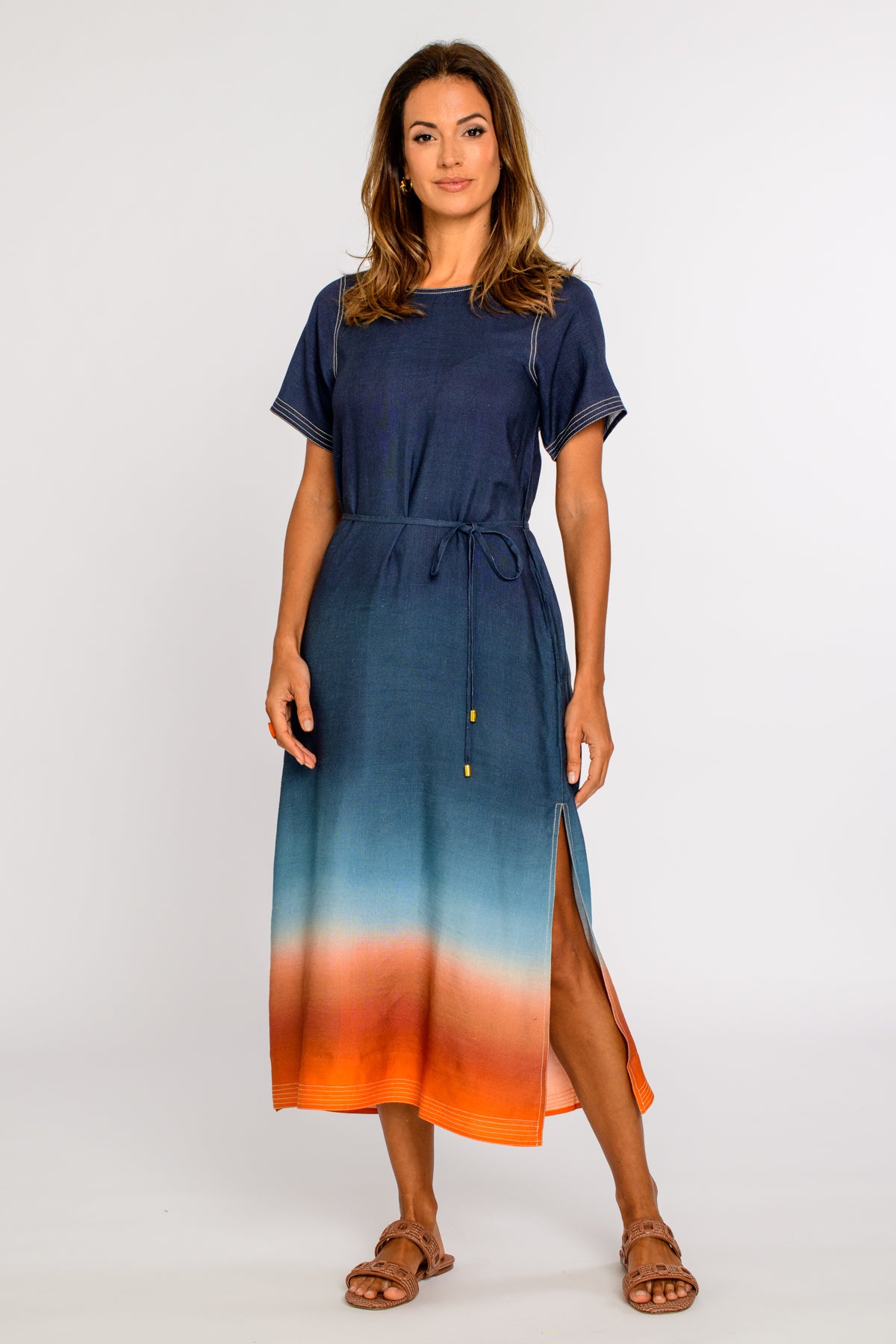 Tess Midi Dress in Ombre
