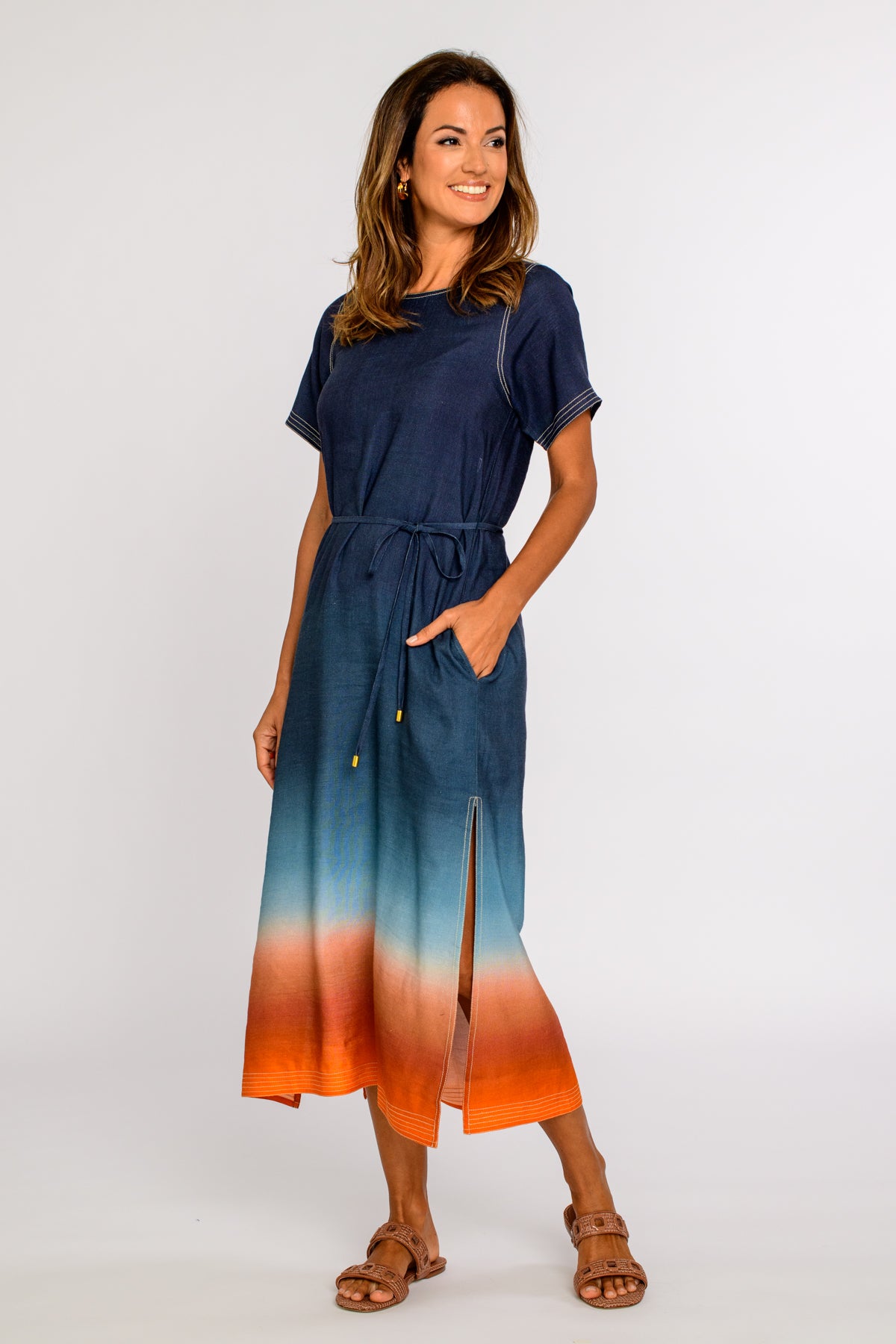Tess Midi Dress in Ombre