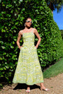 Annalisa Dress in Damask Limeade