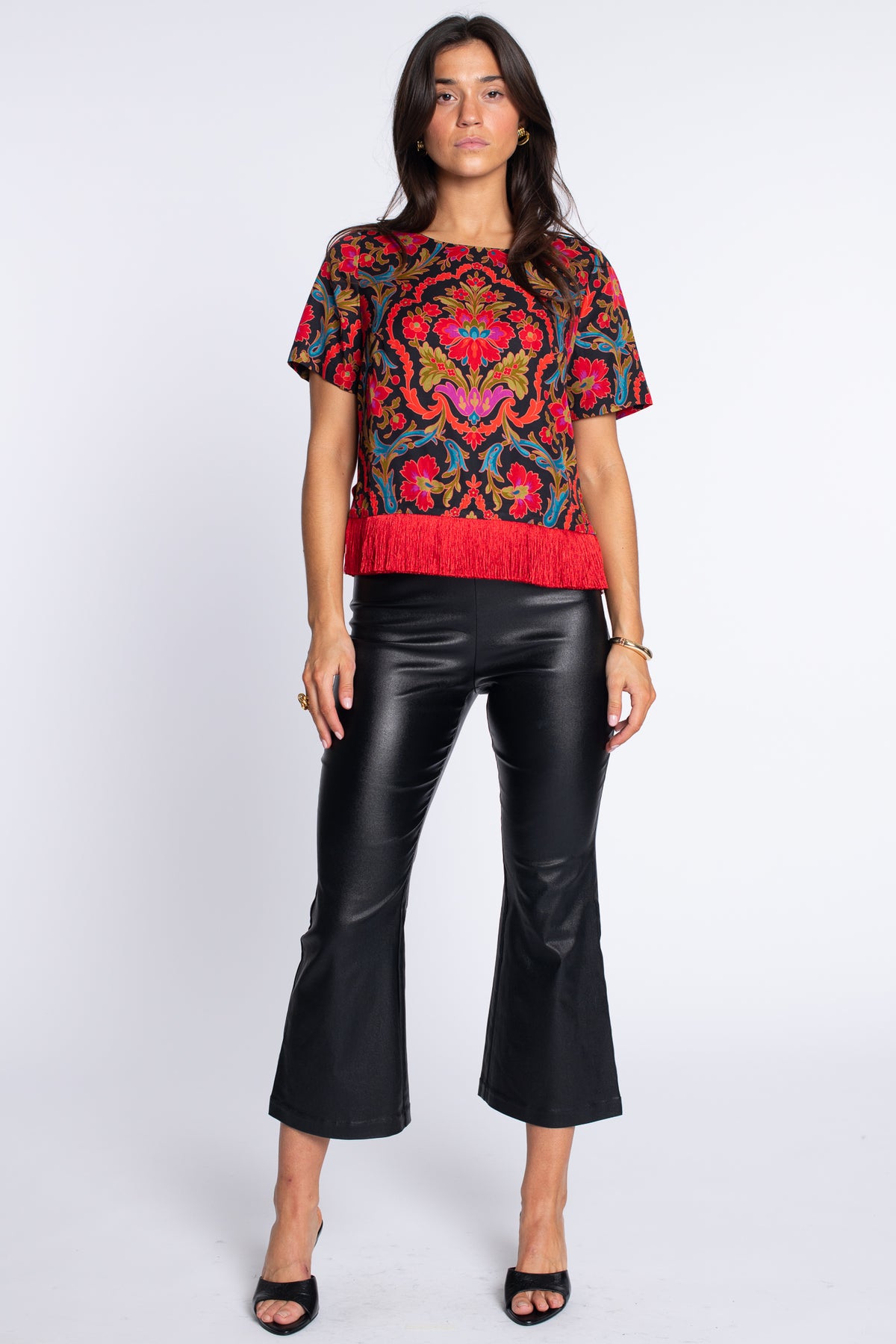 Jojo Pants in Black Metallic Denim