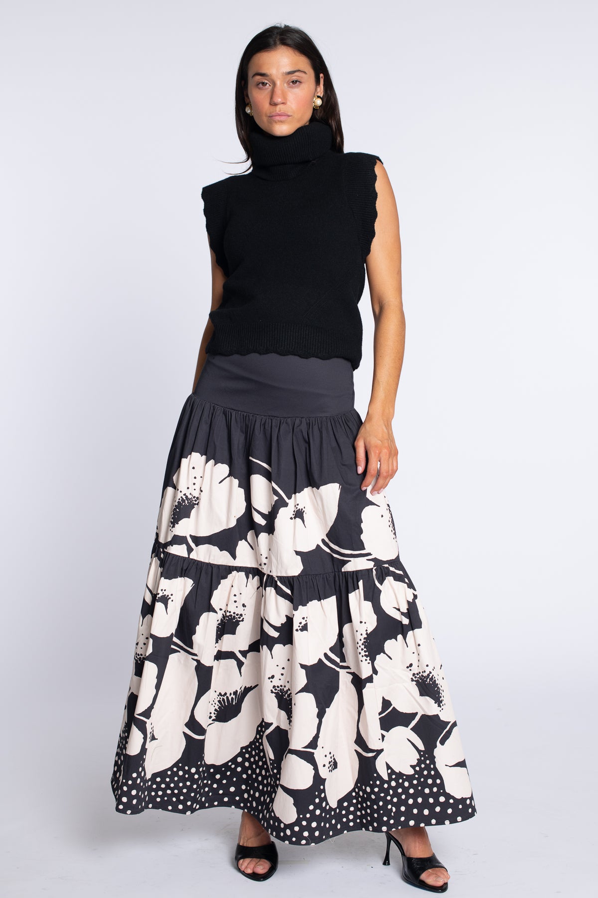 Penelope Skirt in Dot Floral