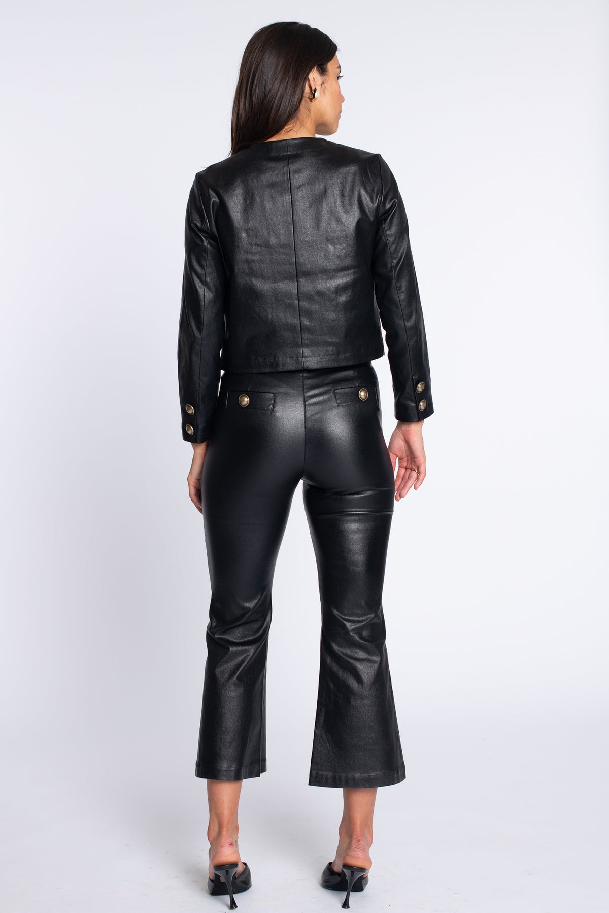 Jojo Pants in Black Metallic Denim