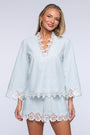 Tatum Top in Shirting Stripe