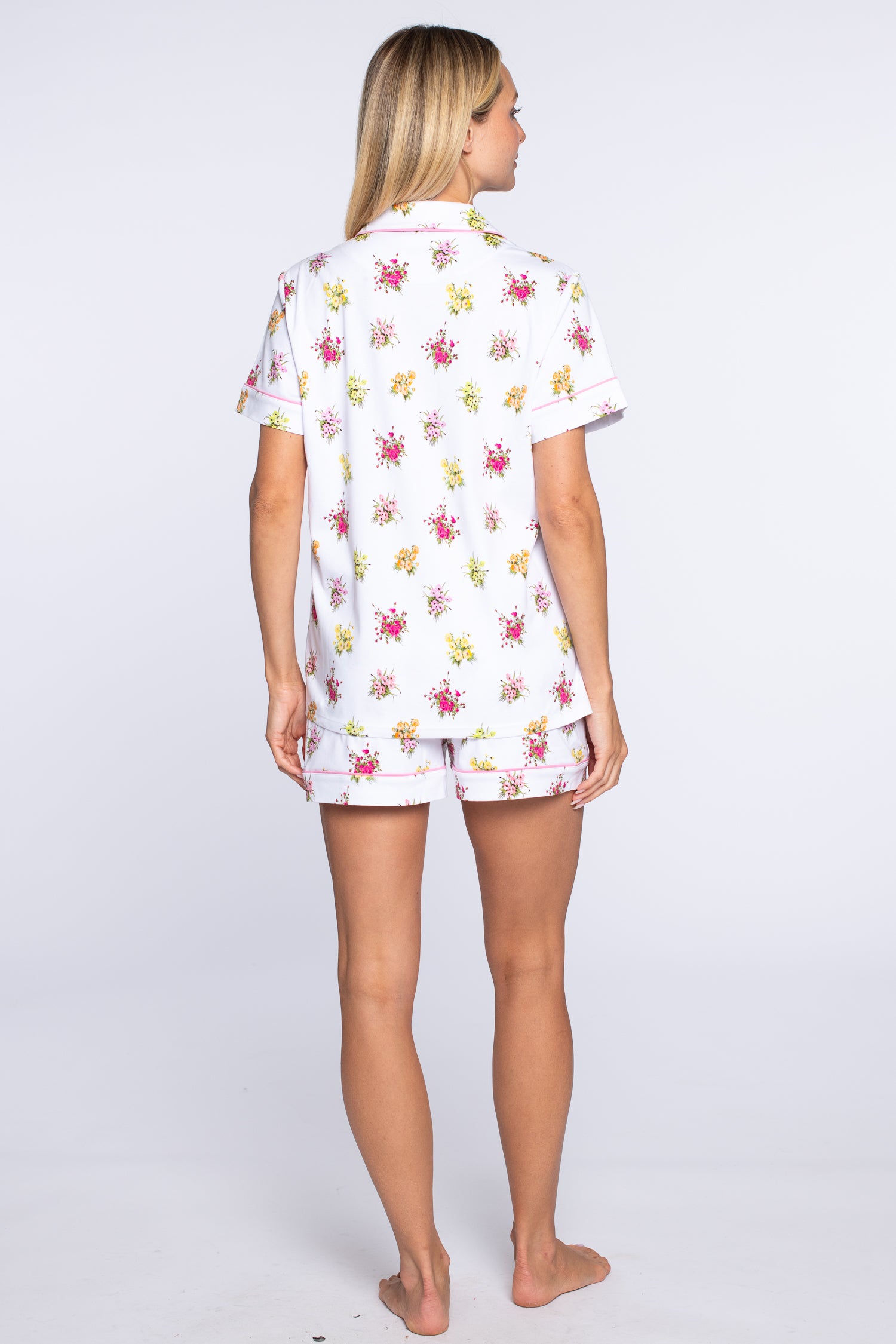 Short Sleeve Pajama Set in Bouquet Toss – Elizabeth Ackerman