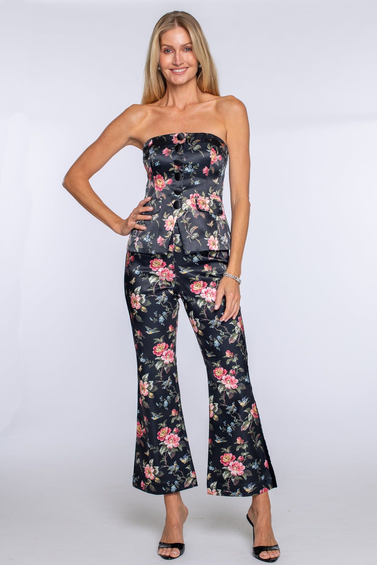 Carrie Bustier Top in Antique Floral