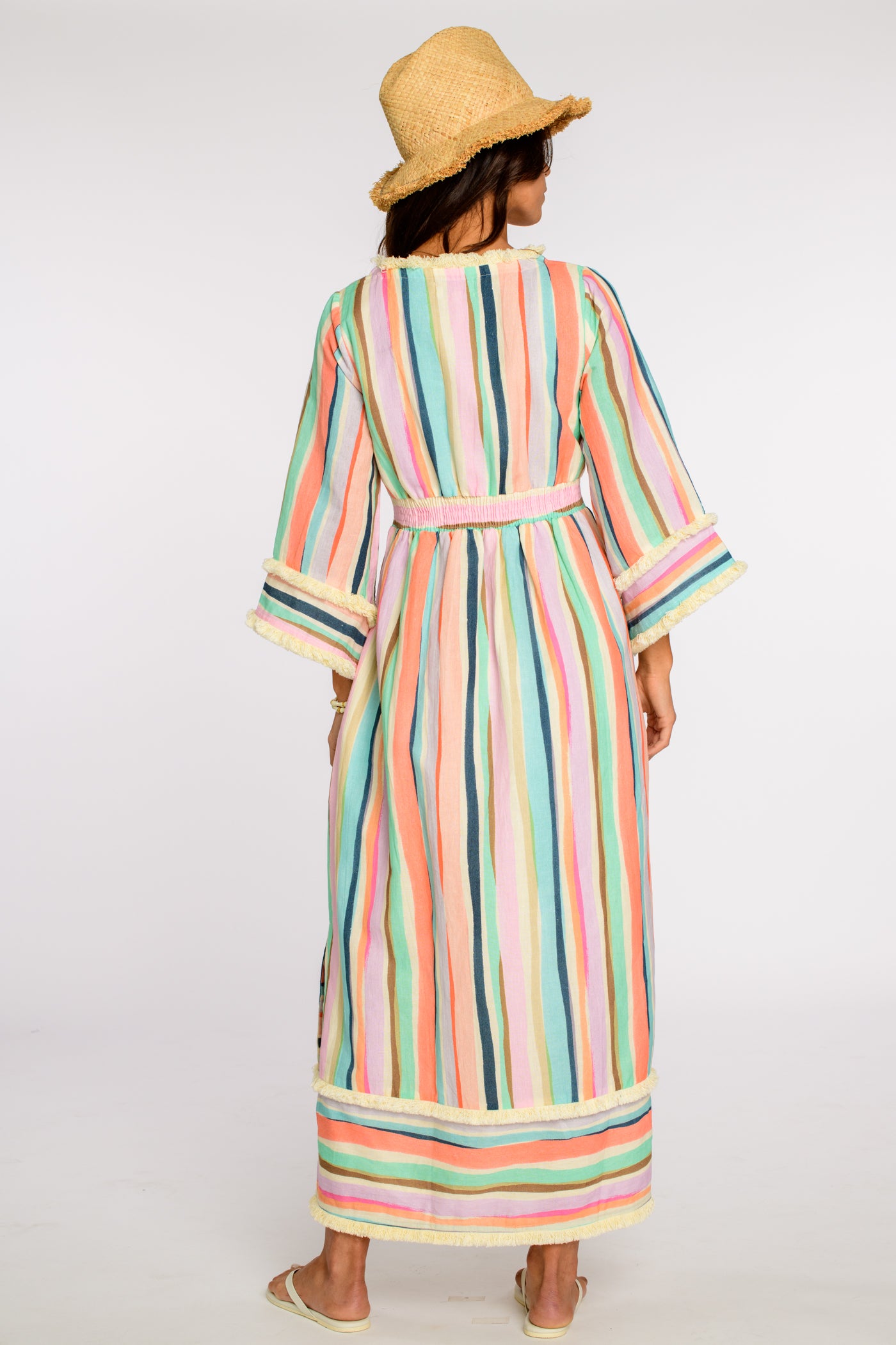 Astrid Caftan in Sherbet Stripe