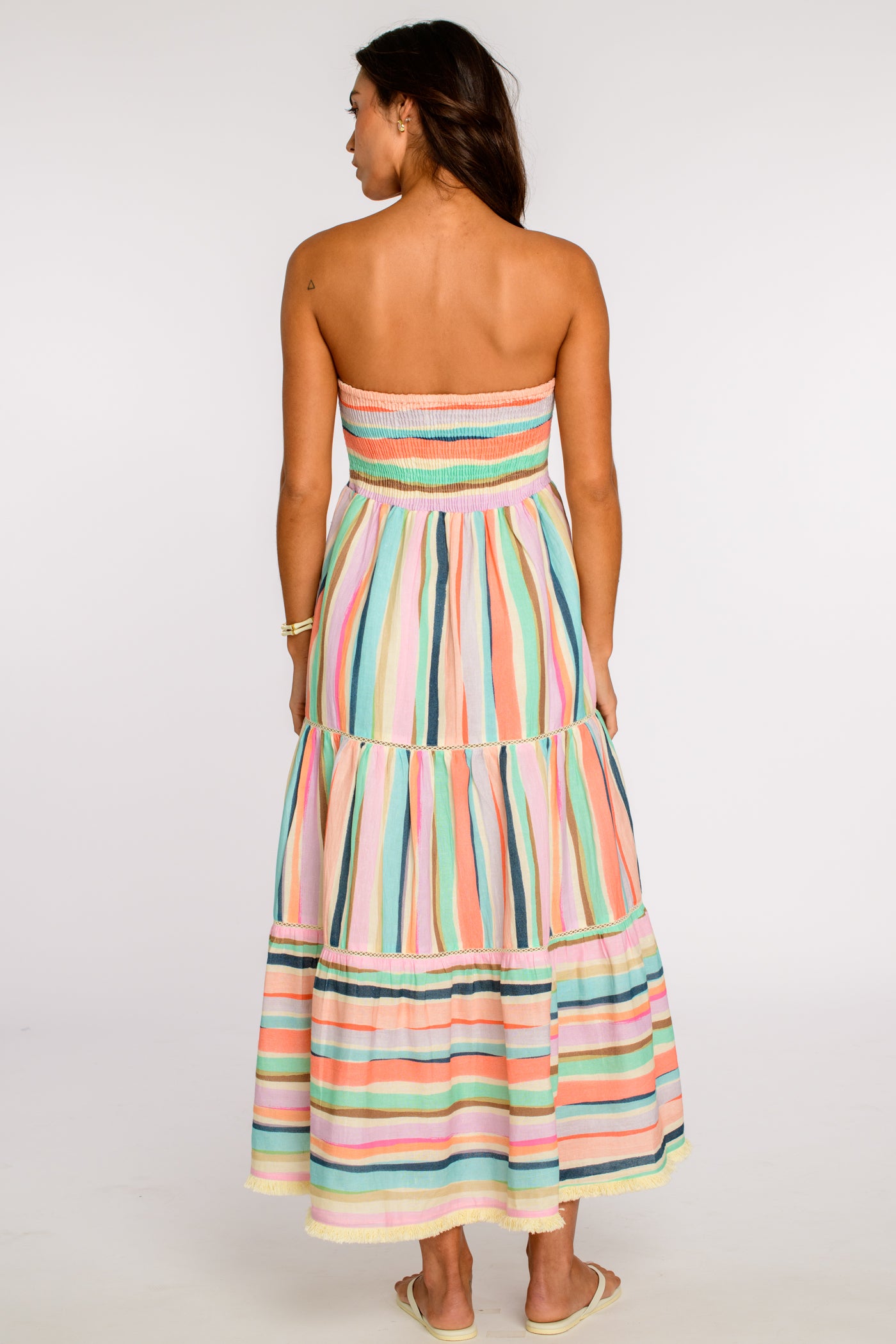 Cleo Convertible Dress in Sherbet Stripe