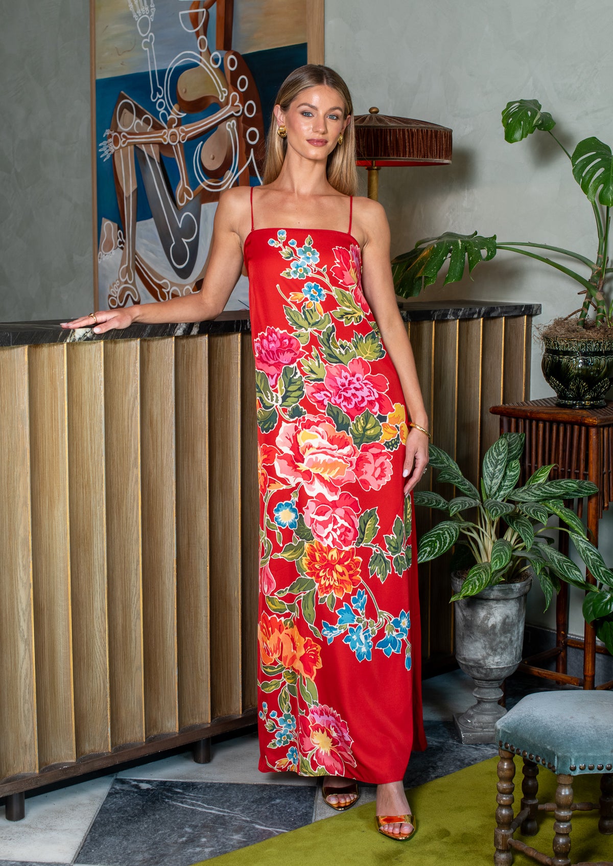 Betsy Dress in Fall Blooms