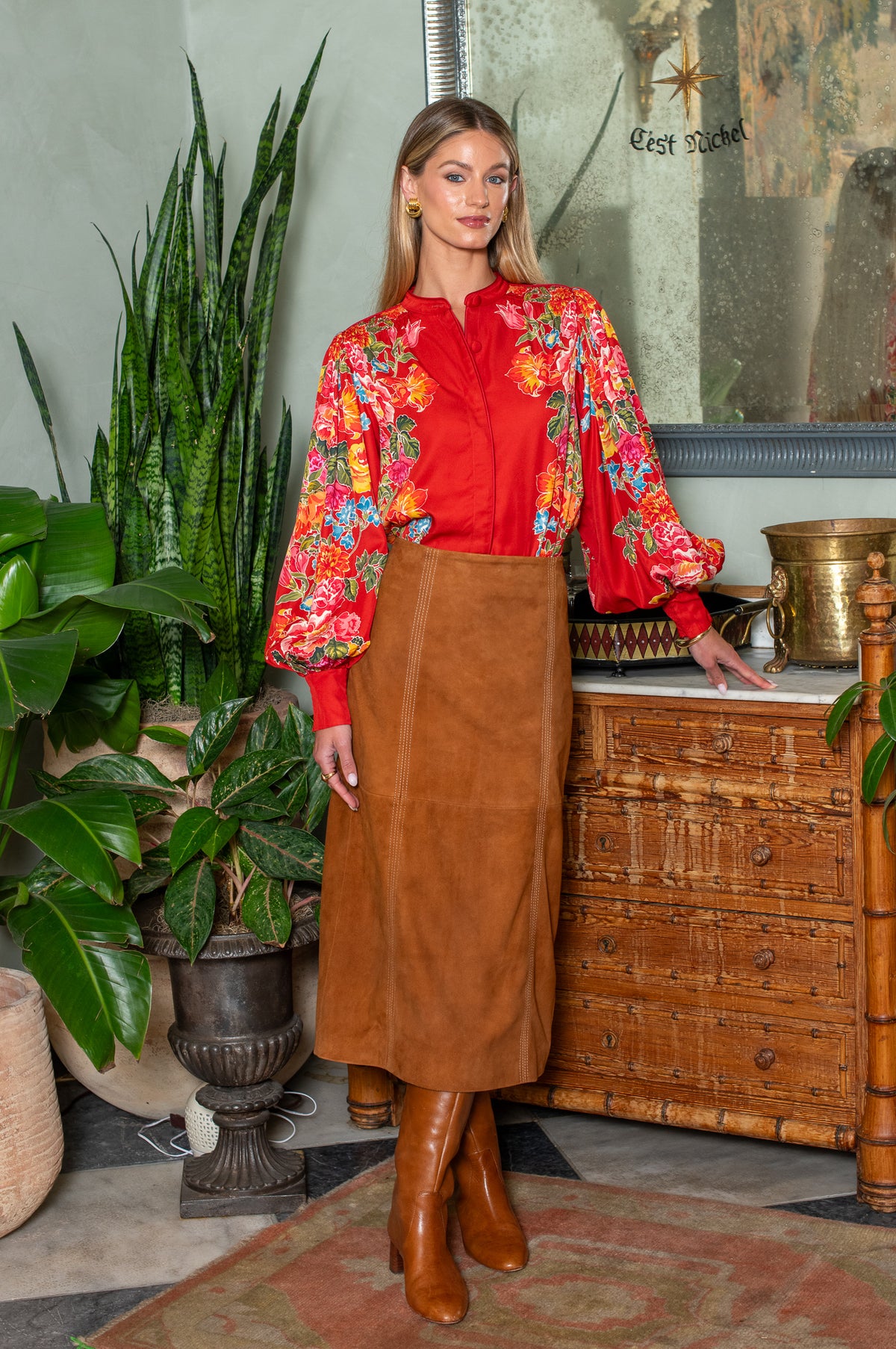 Emily Top in Fall Blooms