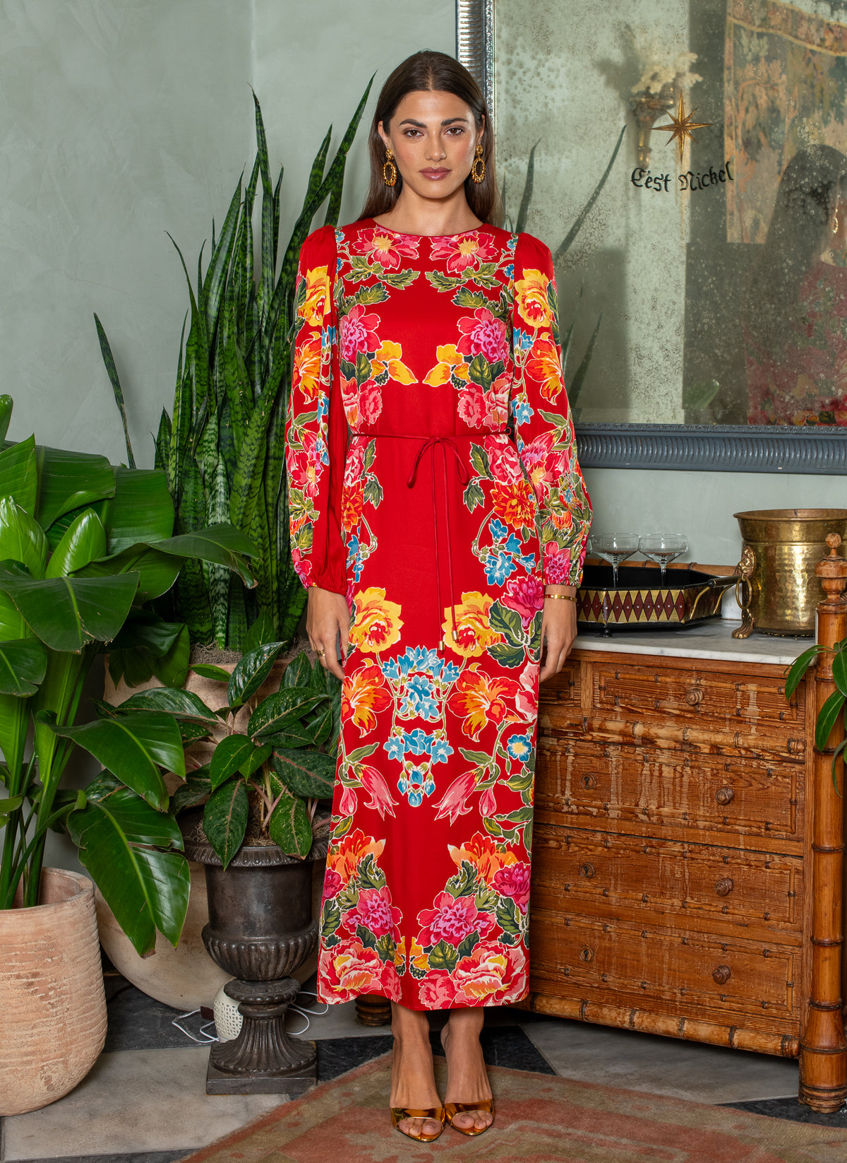 Dawn Maxi Dress in Fall Blooms