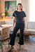 Black with Fringe Trim