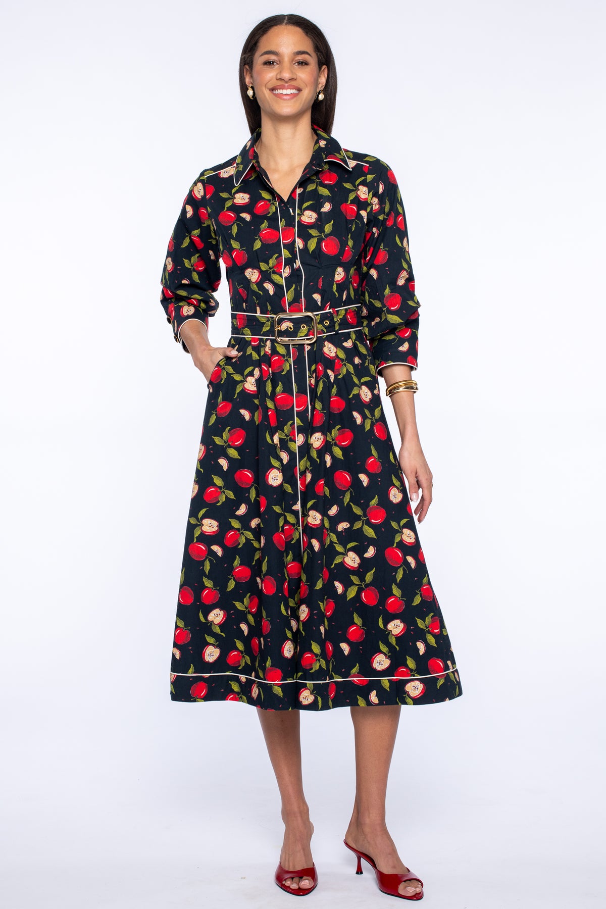 Carter Dress in Apples