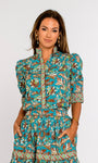 Ruthie Top in Grandeur Turquoise