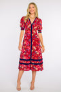 Reese Dress in Chinoiserie Scarlett