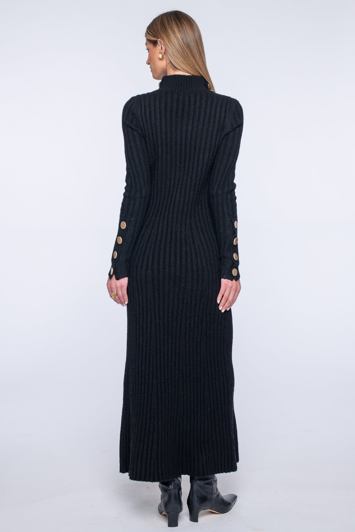 Stevie Sweater Dress in Onyx