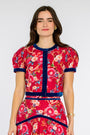 Coco Top in Chinoiserie Scarlett