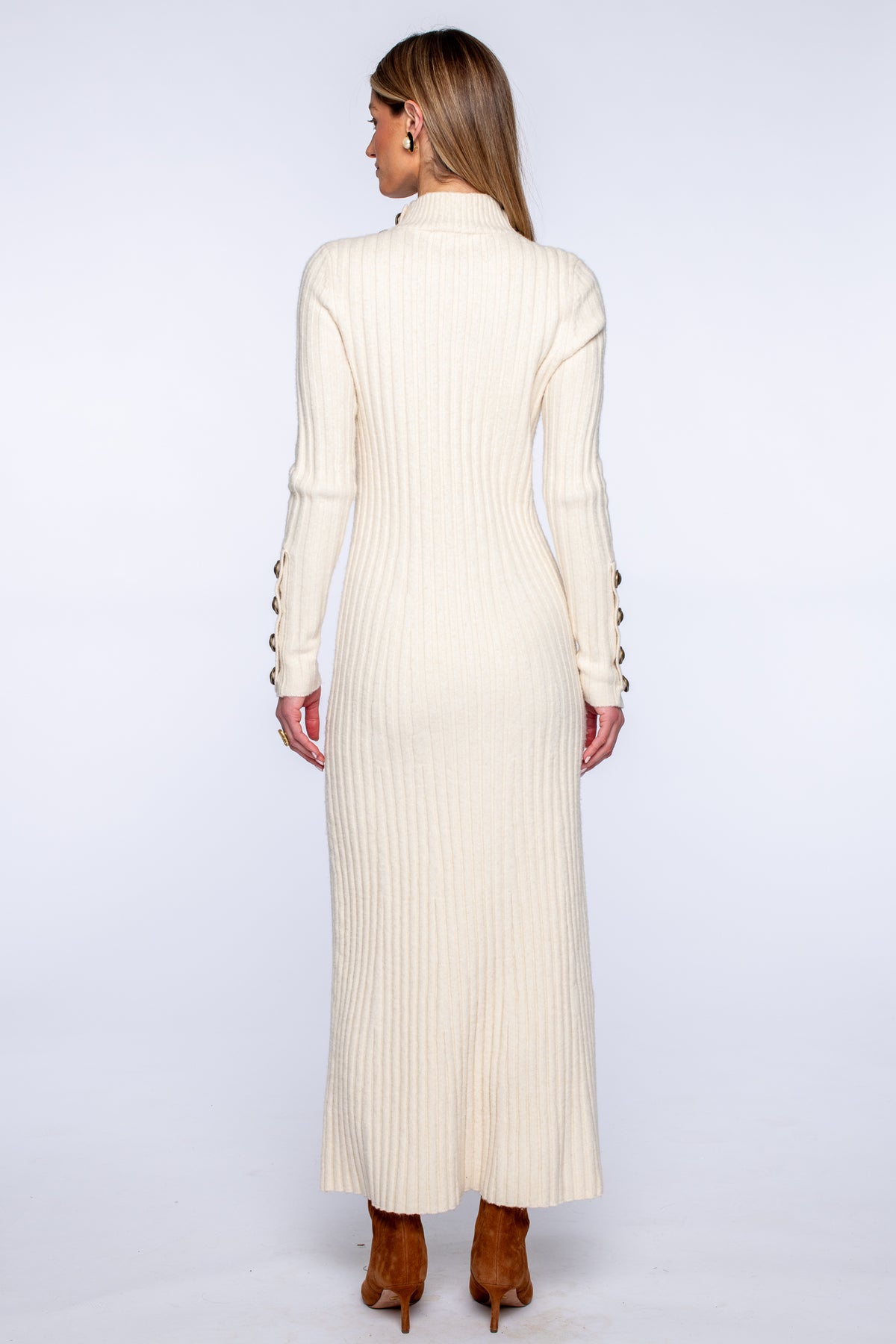 Stevie Sweater Dress in Off-White