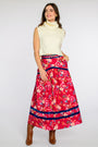 Phoebe Skirt in Chinoiserie Scarlett