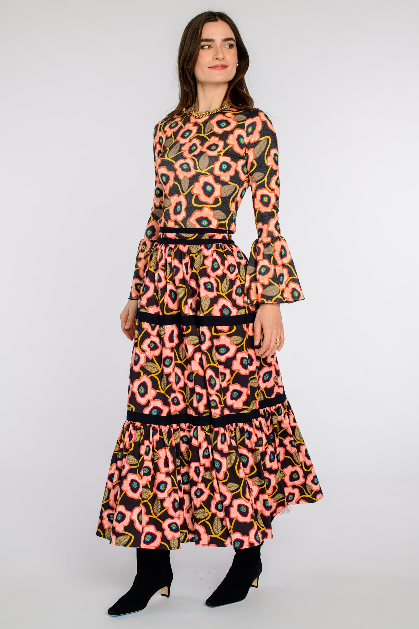 Cha Cha Top in Poppies