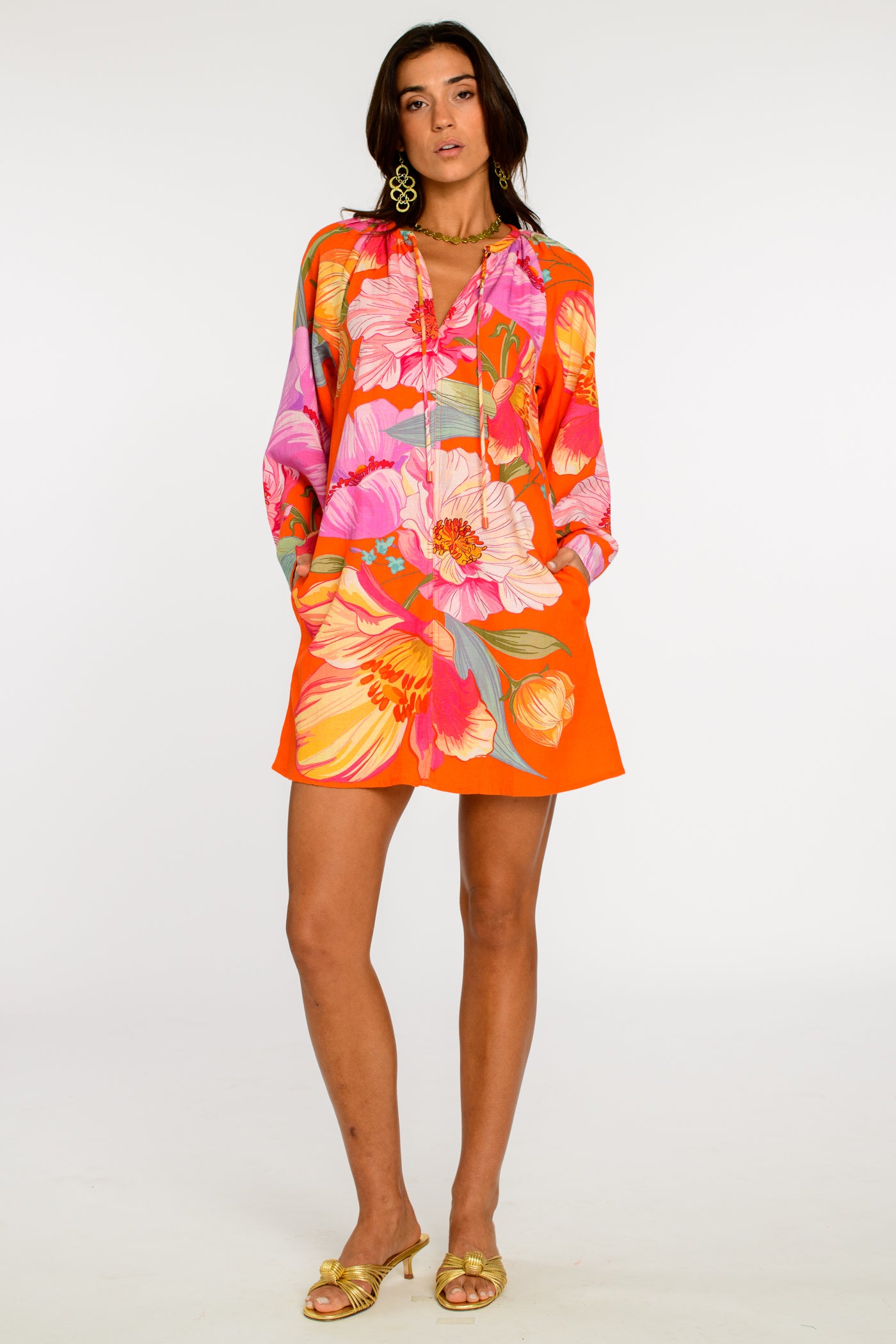 Chelsea Dress in Sunset Blooms