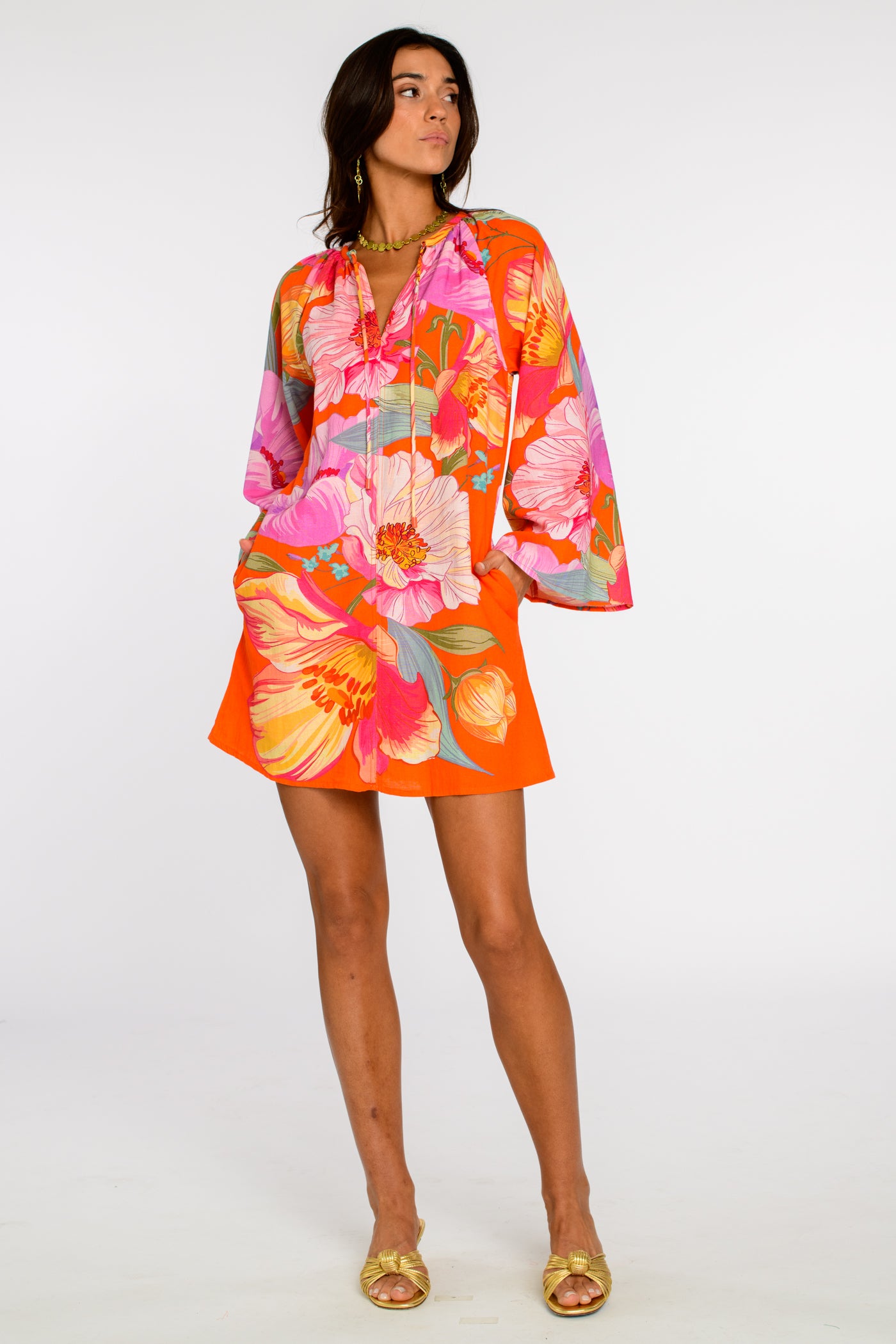 Chelsea Dress in Sunset Blooms