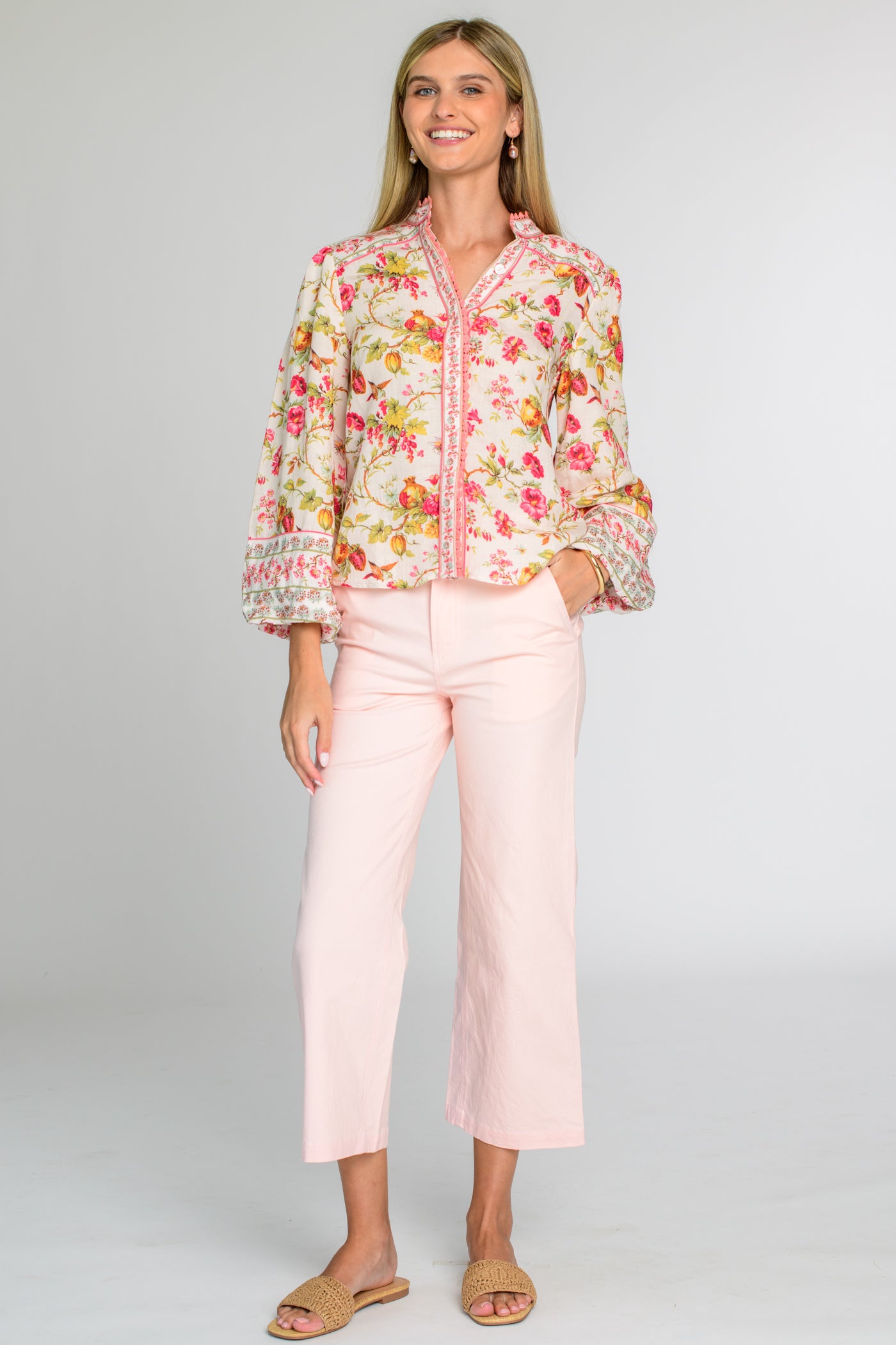 Tilda Pants in Pink Peony – Elizabeth Ackerman Designs, LLC
