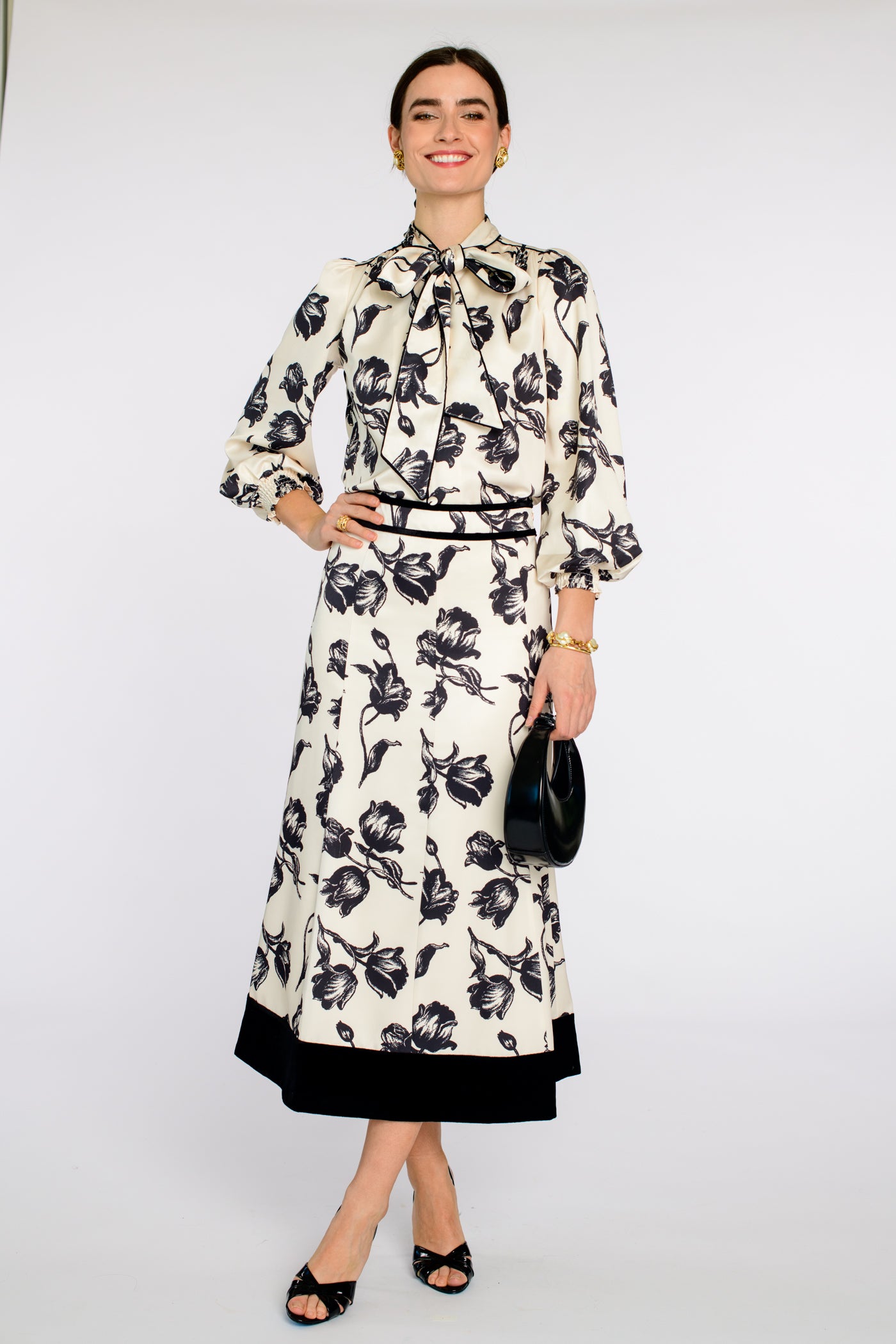 Avery Skirt in Snow Tulip