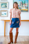 Short Sleeve Emily Top in Fairytale Floral